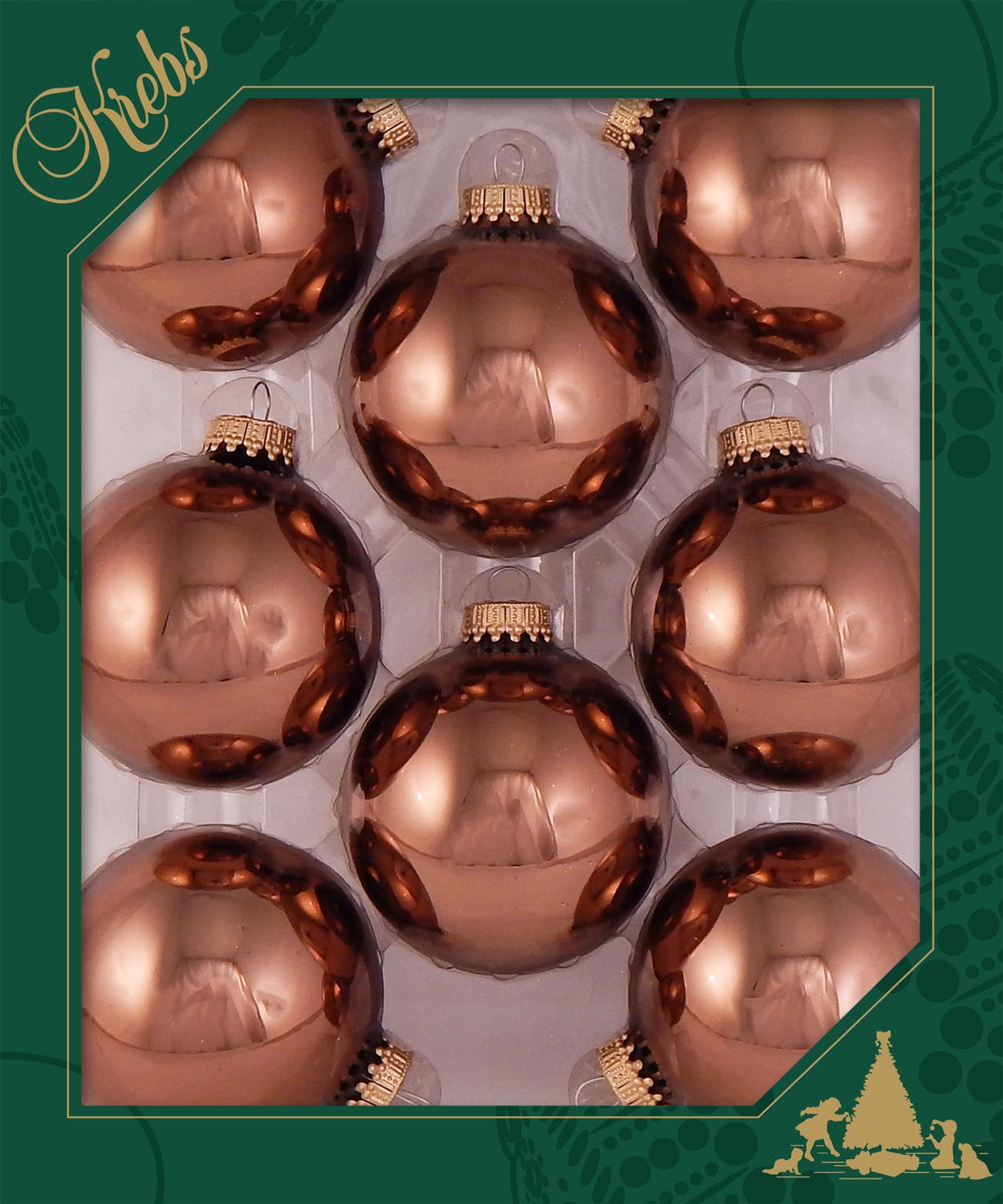 Krebs Glas Lauscha Weihnachtsbaumkugel »CBK70416, Weihnachtsdeko, Christbaumschmuck, Christbaumkugeln Glas«, (Set, 8 St.)