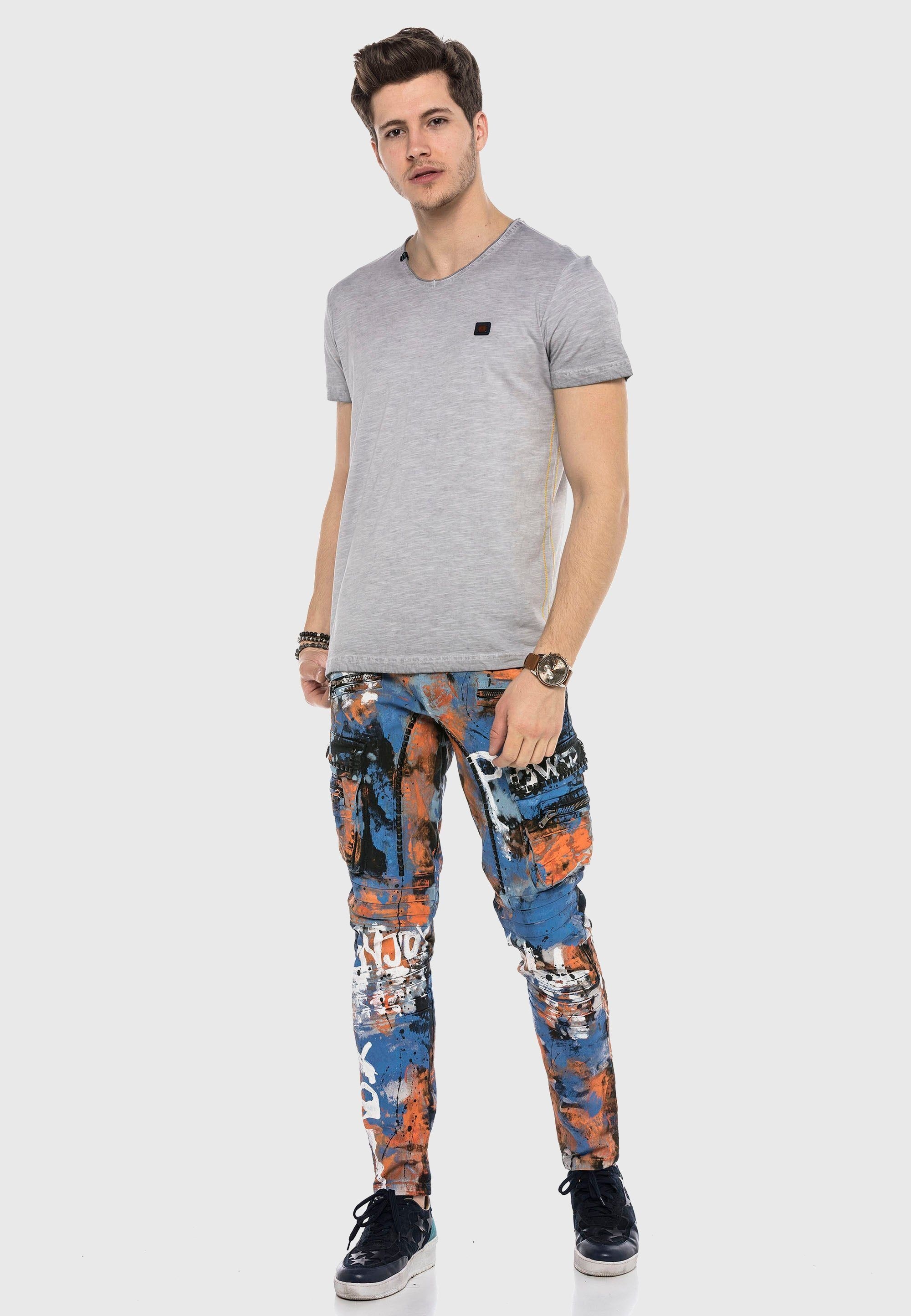 Cipo & Baxx 5-Pocket-Jeans »Cipo & Baxx Jeans« mit farbenfrohem Print
