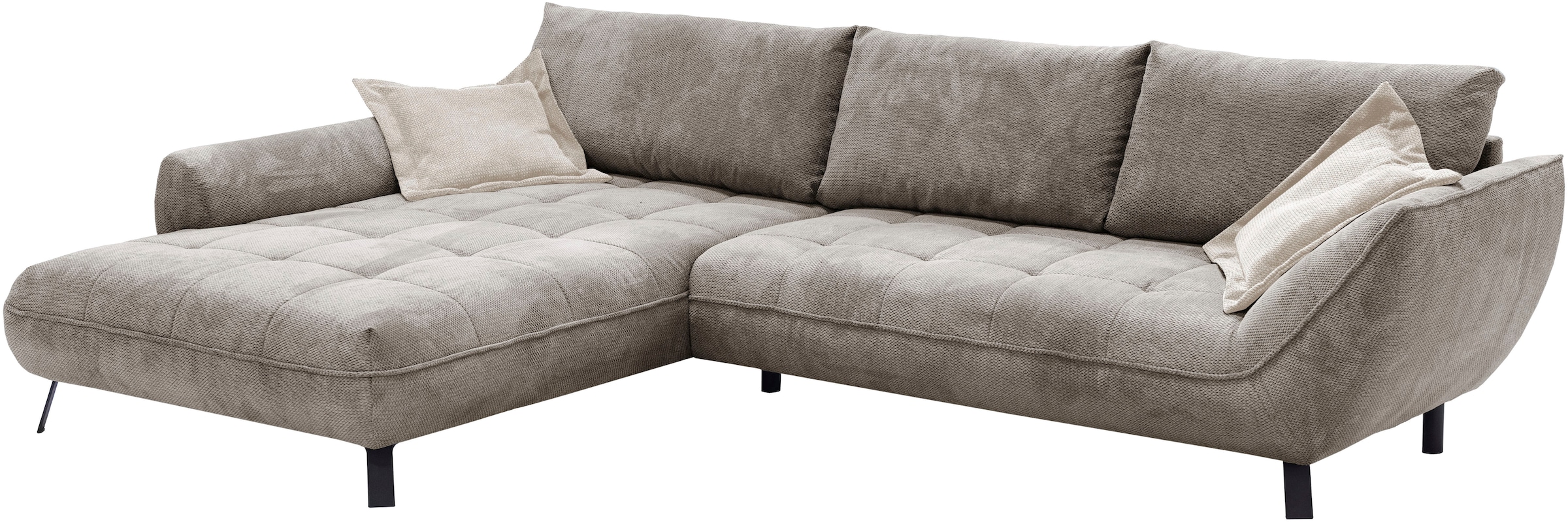 exxpo - sofa fashion Ecksofa »Biarritz modern und elegantes Mega Sofa mit tollem Sitzkomfort, L-Form«, XXL– Longchair Ecke in hochwertiger Verarbeitung, Stellmaße 324x203cm