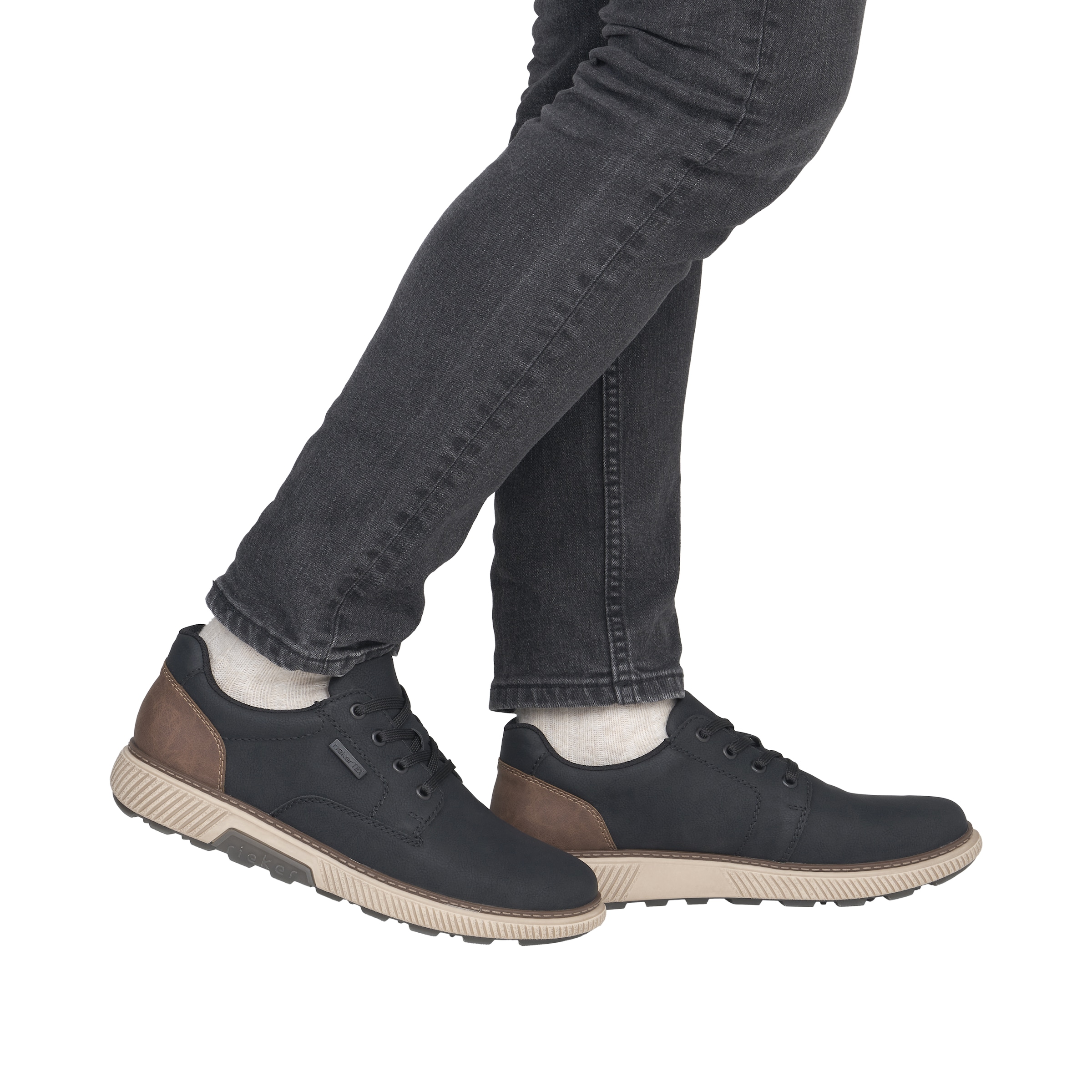 Rieker Sneaker  Halbschuh, Schnürschuh, Casual Sneaker mit weichem Schaftrand, TEX