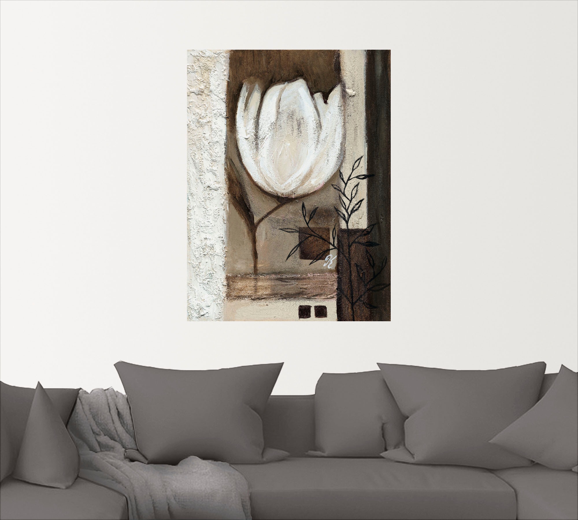 Artland Wandbild »Braune Tulpen II«, Blumen, (1 St.), als Leinwandbild, Wandaufkleber in verschied. Größen