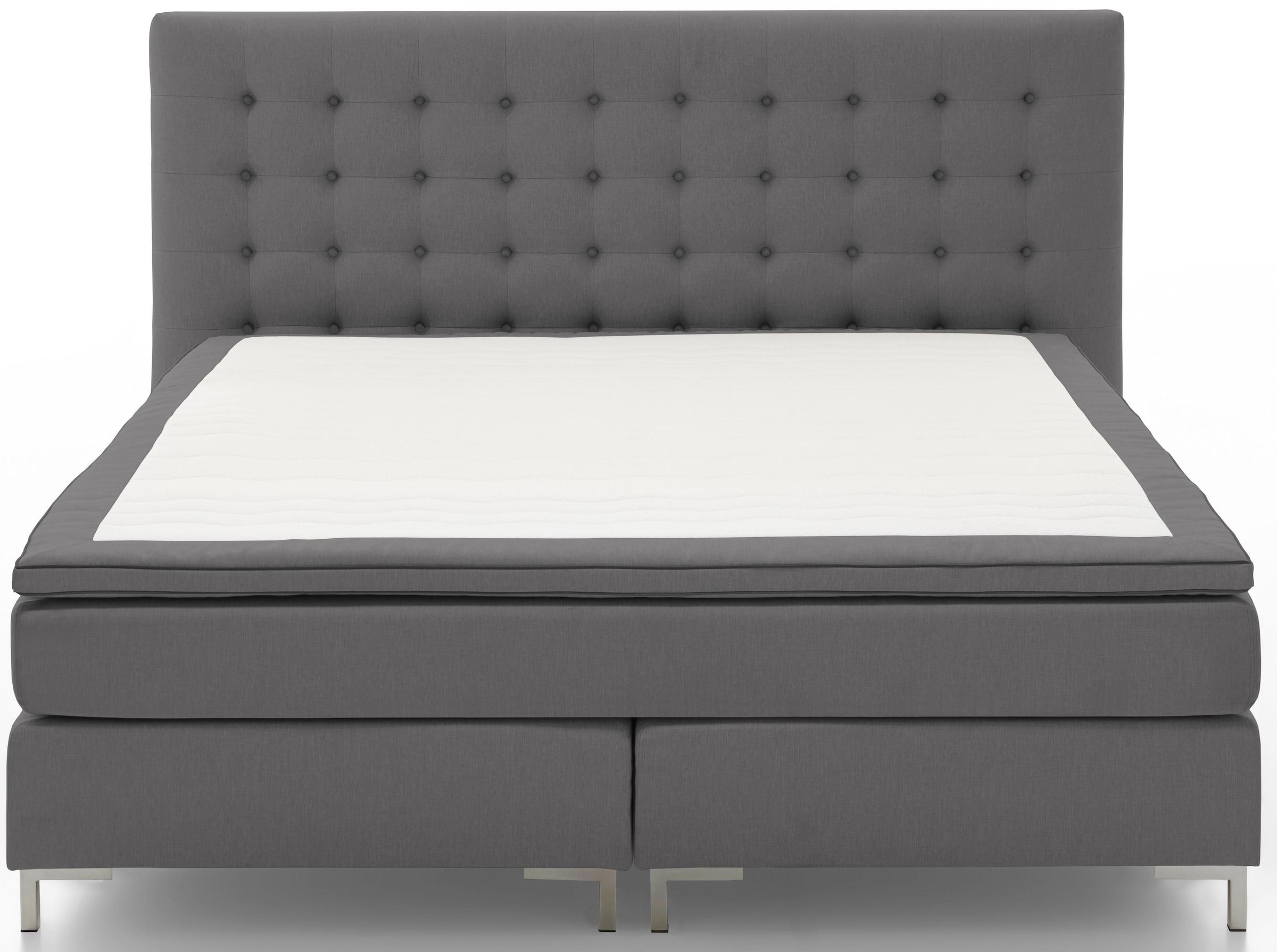 ATLANTIC home collection Boxspringbett »Anni« mit Bonnell-Federkernmatratze und Topper