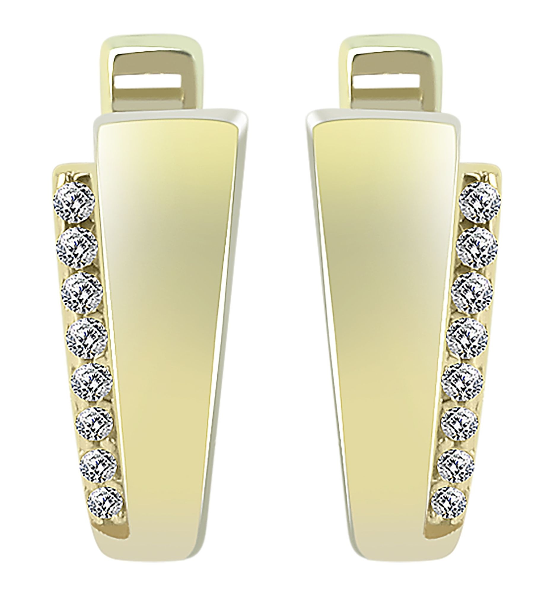 Adelia´s Paar Creolen »Damen Ohrringe ¿ Klappcreole aus 333 Gold mit Zirkonia«
