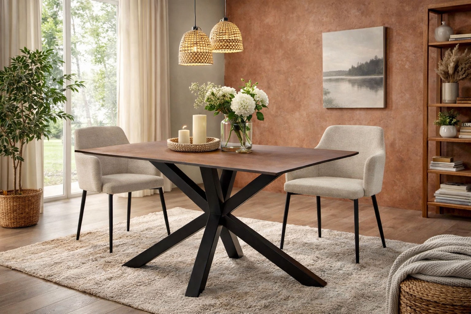 ACTONA GROUP Esstisch »Heaven mit Keramikplatte & stabilem Stahlgestell, mehrere Varianten« Breite: 135, 160 und 200 cm,  Pflegeleichter Design-Esstisch – robust, stilvoll & langlebig