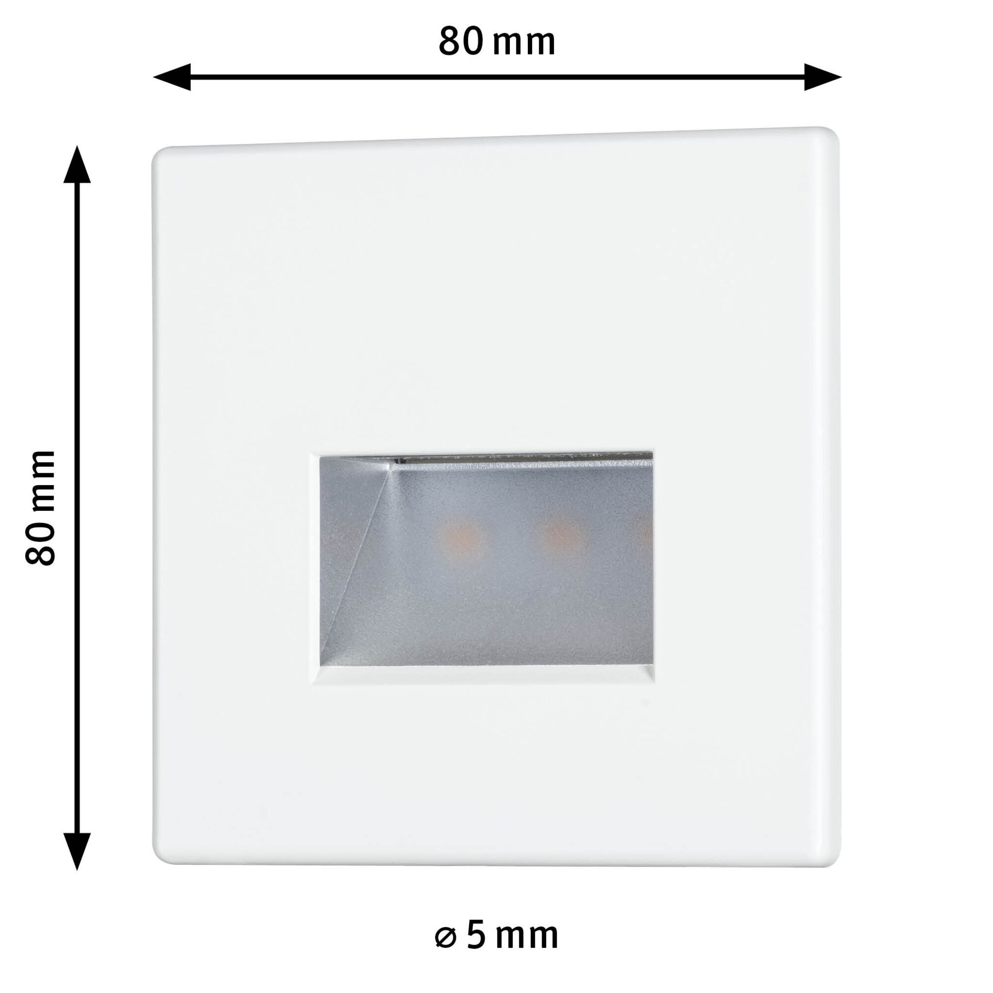 Paulmann LED Einbauleuchte »LED Wandeinbauleuchte Edge Quadro 1,2W 25lm 230V« 1 Stk. Warmweiß