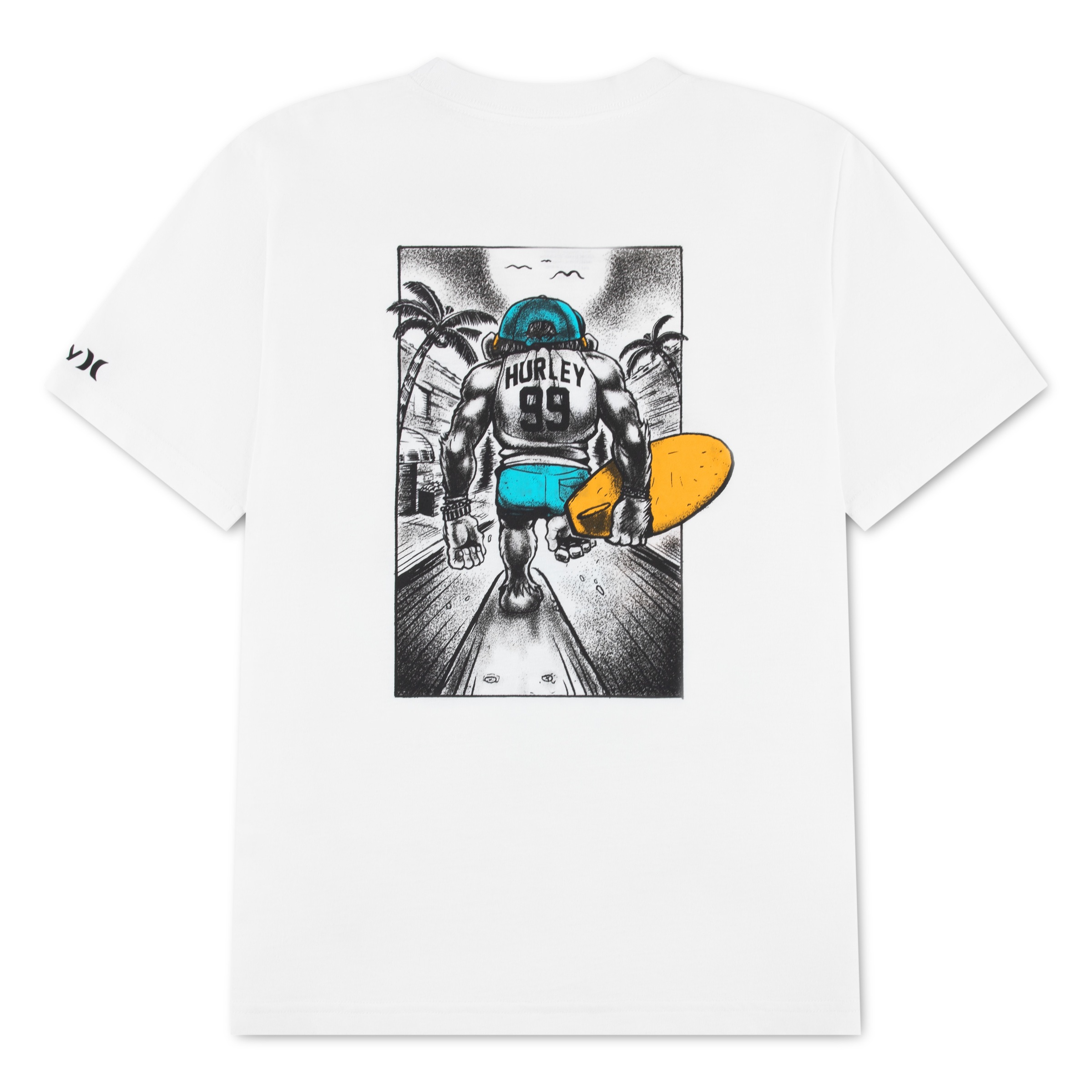 Hurley T-Shirt »HRLB BEACH MONKEY SS TEE« mit Print, aus Baumwolle und Polyester