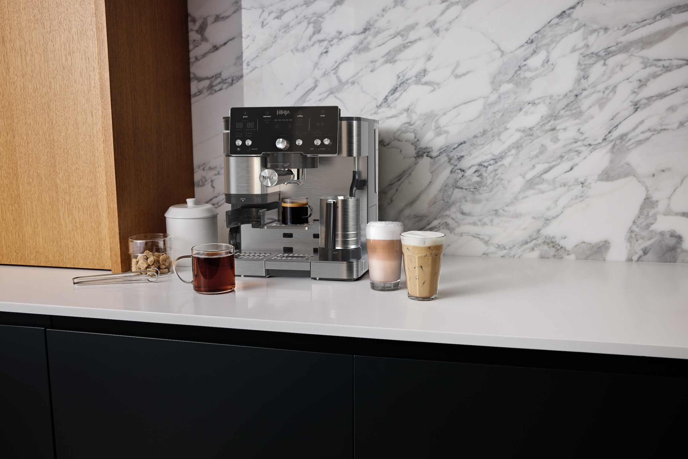 NINJA Espressomaschine »Ninja Luxe Café Essential Kaffeemaschine ES501EU«, Espresso- und Filterkaffeemaschine