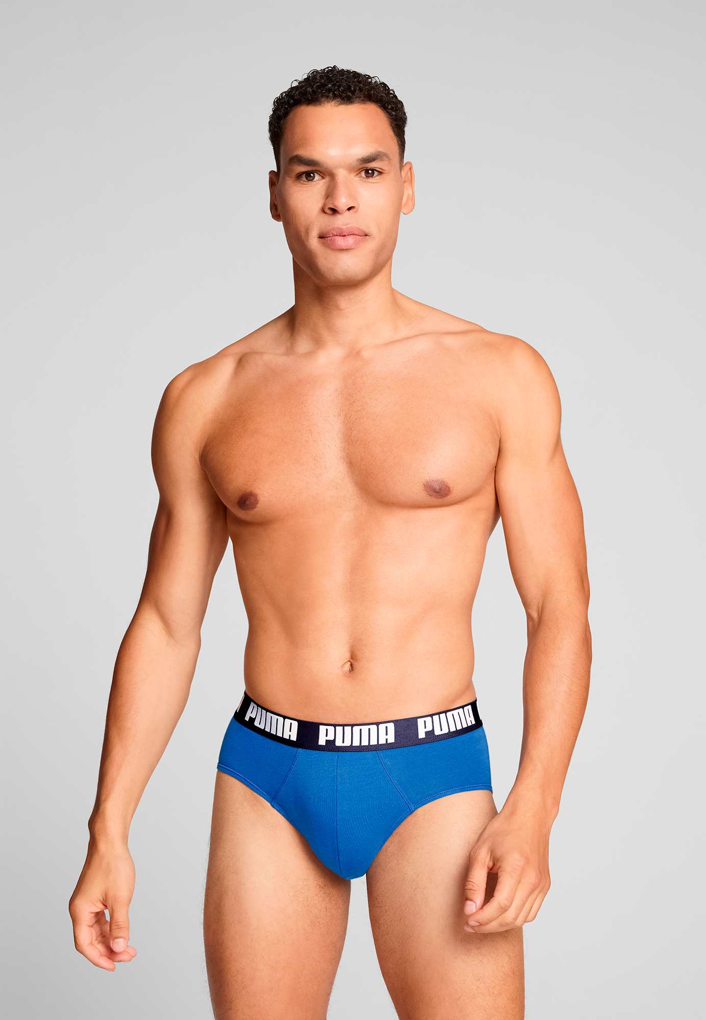 PUMA Slip »PUMA MEN EVERYDAY BRIEFS 2P«, 2er Packer Packung, mit Logobund