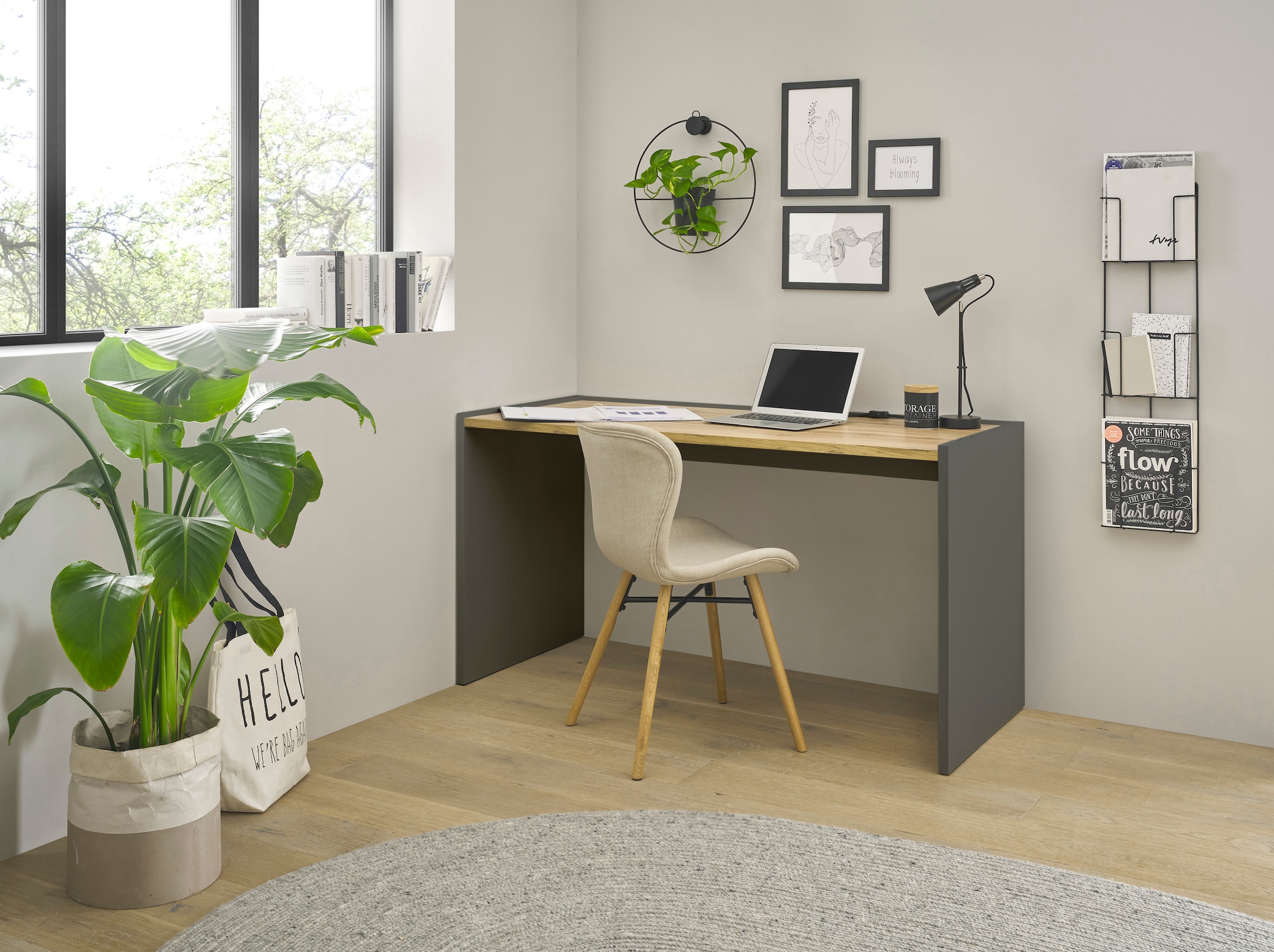 INOSIGN Schreibtisch »CiTY/GiRON«, moderner Computertisch, wohnliches Home Office, Breite 80 oder 143 cm
