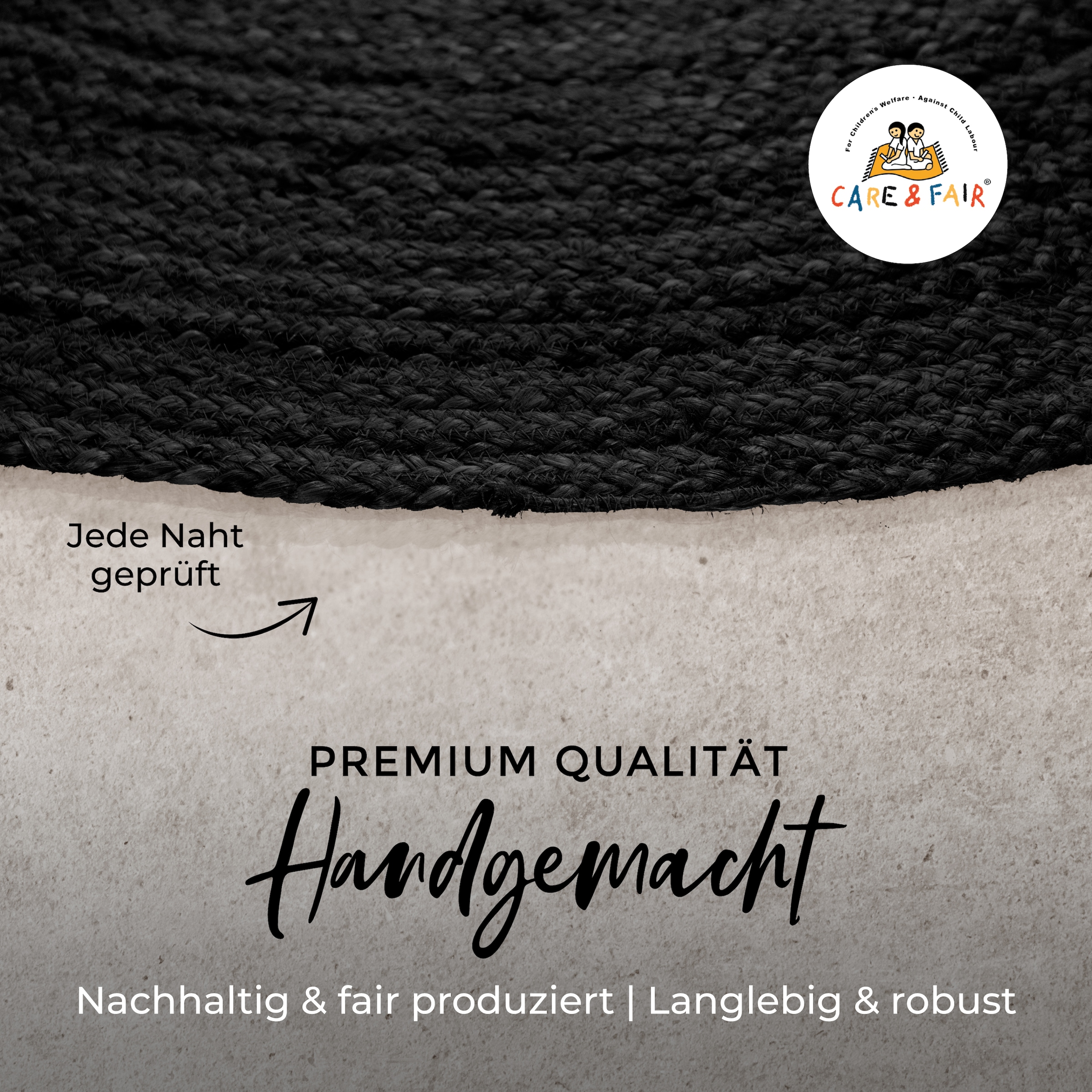 carpetfine Teppich »Nele Juteteppich Naturfaser«, rund, 6 mm Höhe, geflochtener Wendeteppich aus 100%Jute, in rund und oval, viele Größen