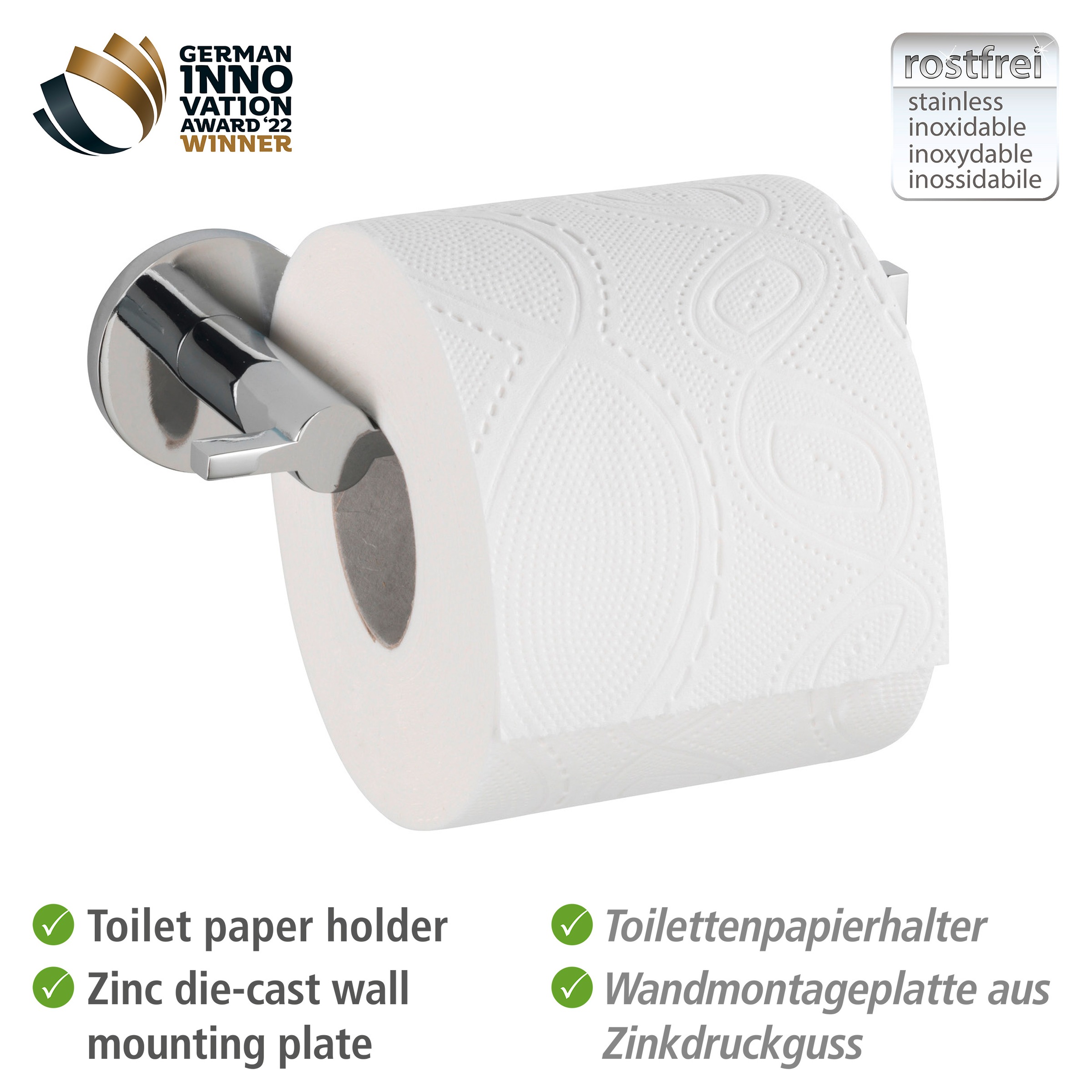WENKO Toilettenpapierhalter »UV-Loc® Isera«, Befestigen ohne Bohren