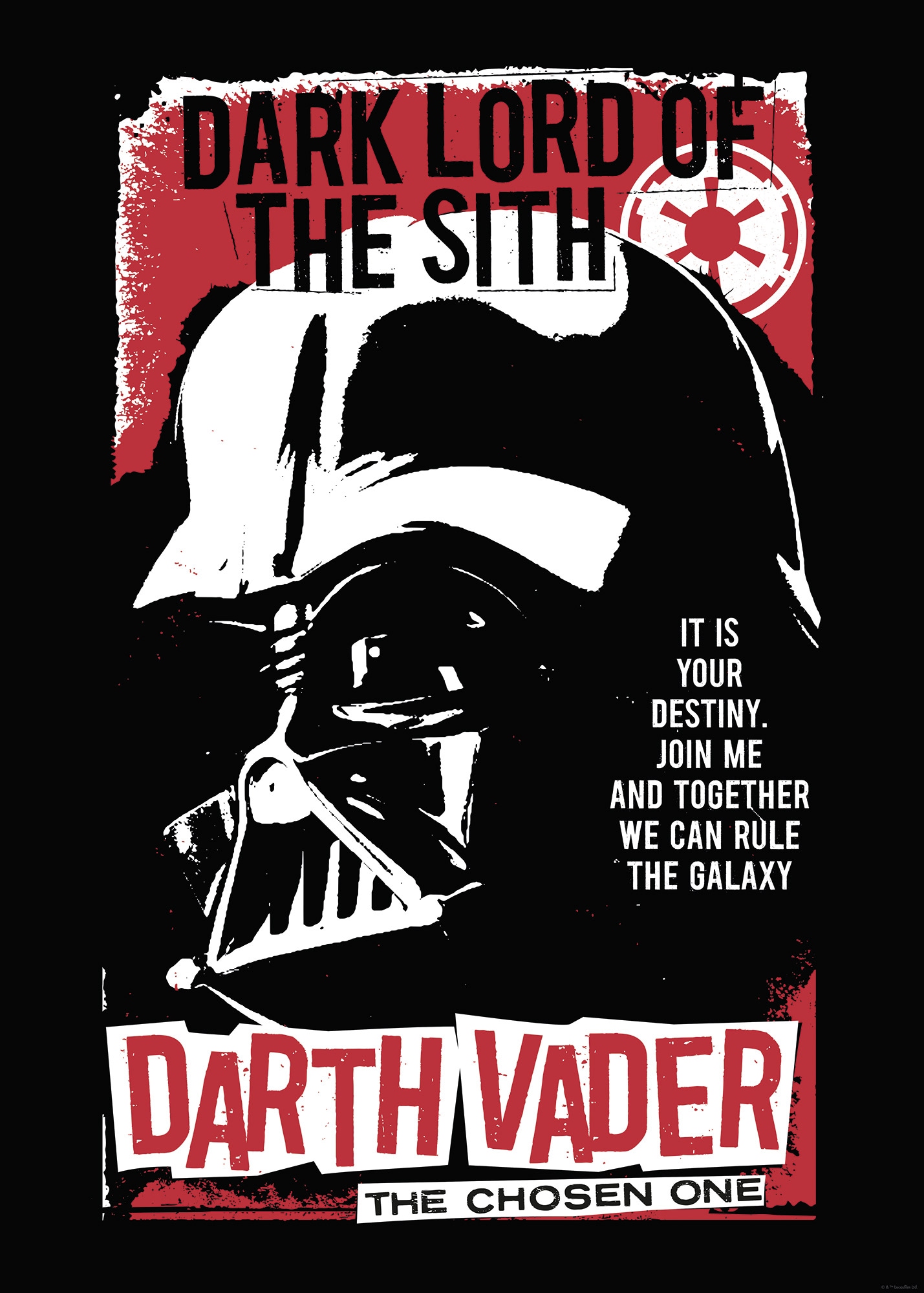 Komar Wandbild »Star Wars Darth Vader The Chosen One«, Disney, (Set, 1 St.), 50 x 70 cm (Breite x Höhe) - Kinderzimmer, Dekoration