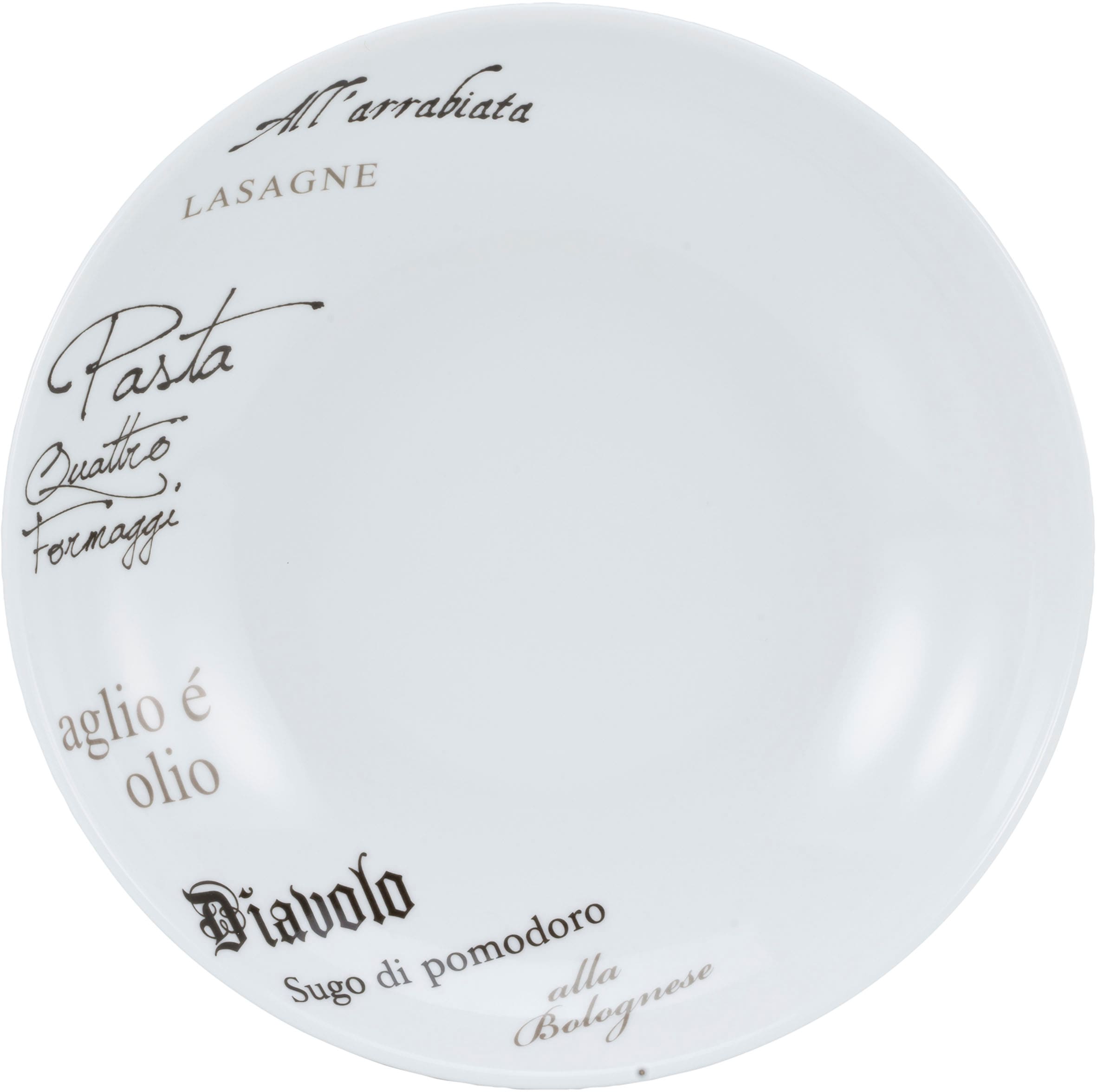 CreaTable Pastateller »Europa Gustoso, Pastateller 27 cm 4-tlg« Vielseitig einsetzbar, Dezente Dekoranlage