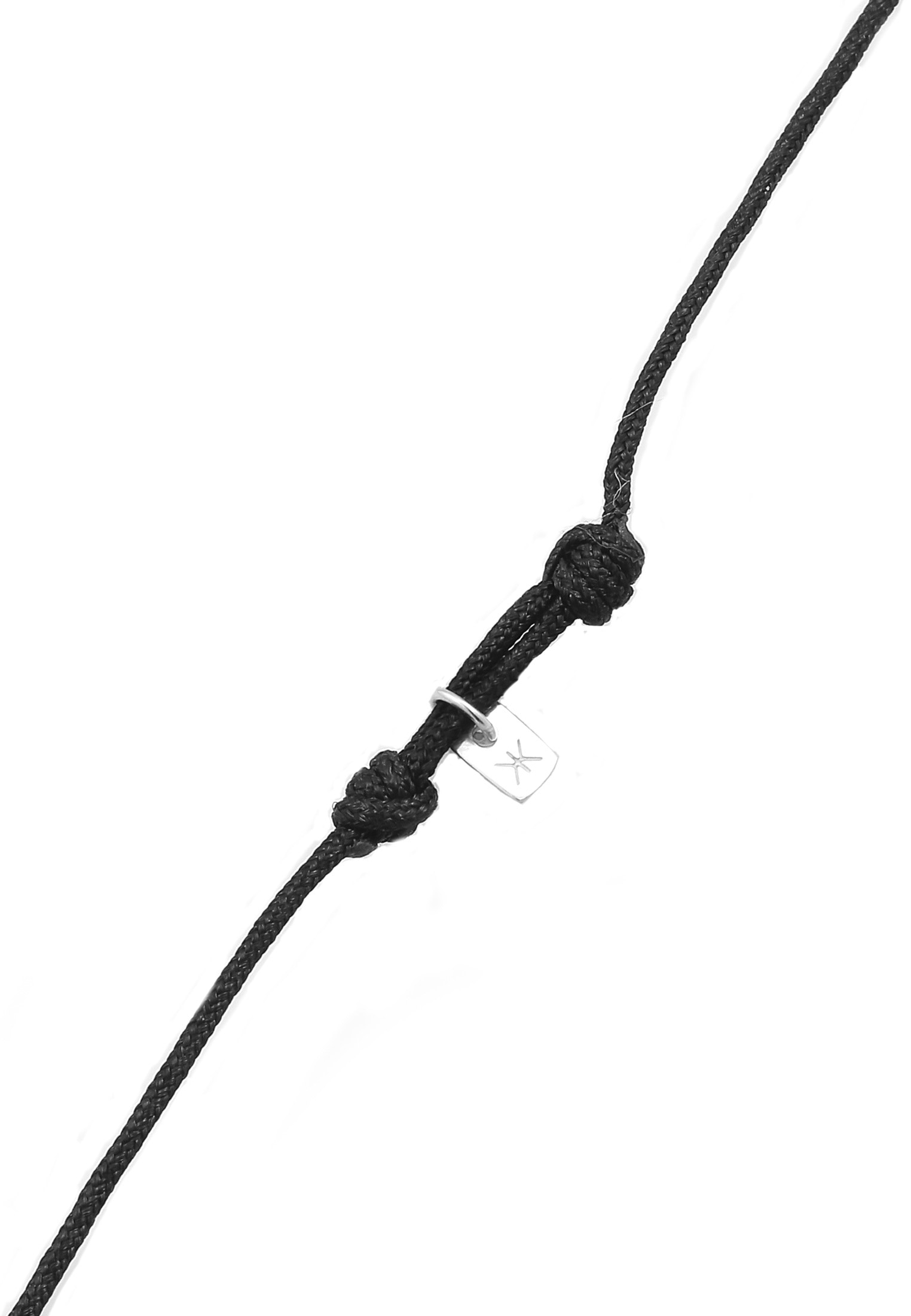 Kuzzoi Lange Kette »Halskette Nylonkette Charmträger Rund 925 Sterling Silber«