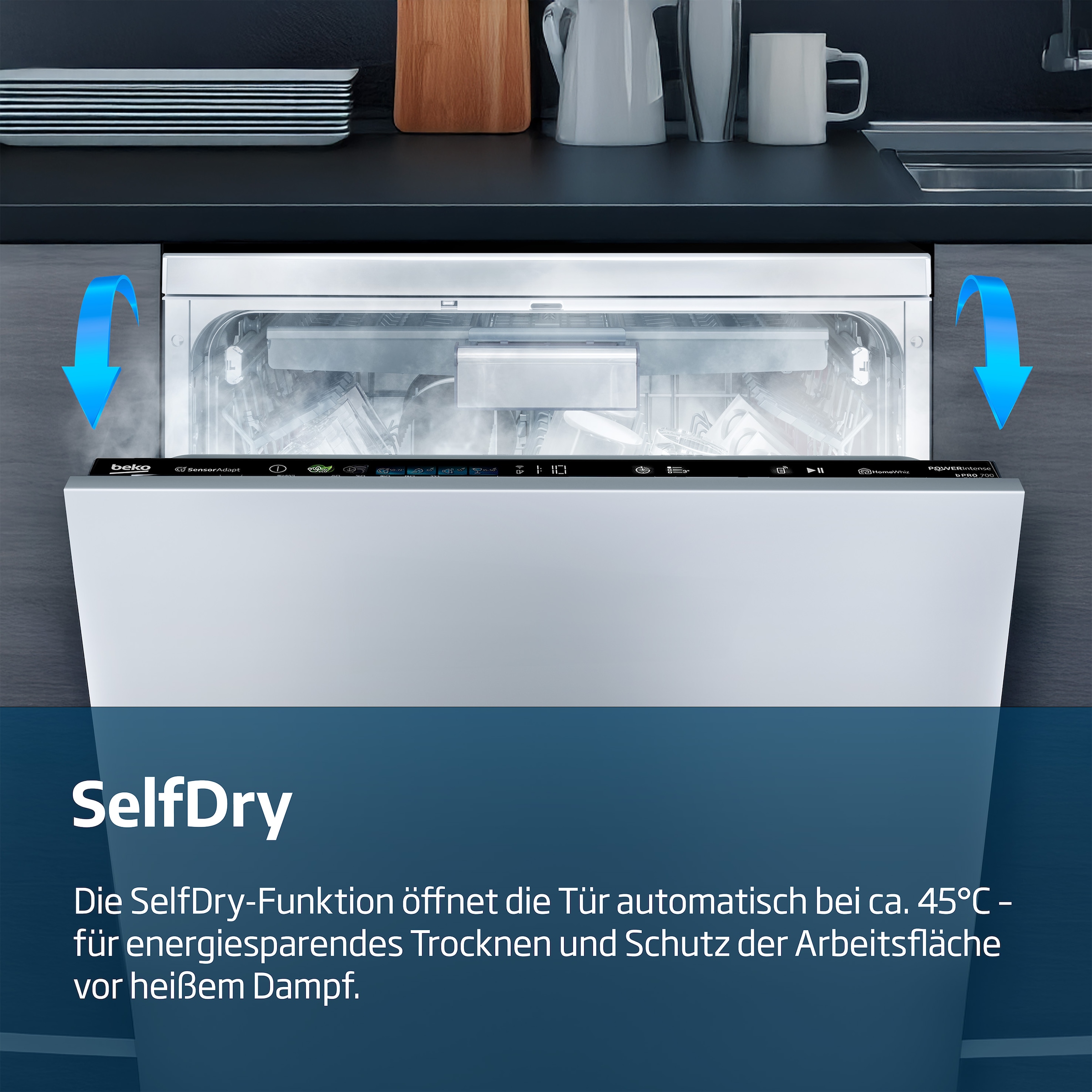 BEKO teilintegrierbarer Geschirrspüler »BDSN36561XP« 8,9 l 15 tlg. Maßgedecke