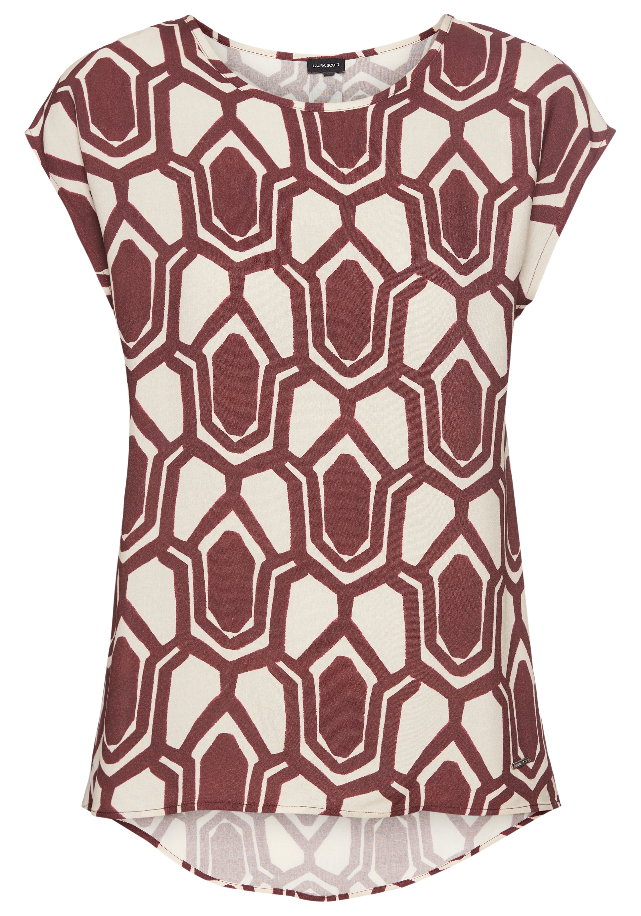 Laura Scott Druckbluse, mit asymetrischem Saum
