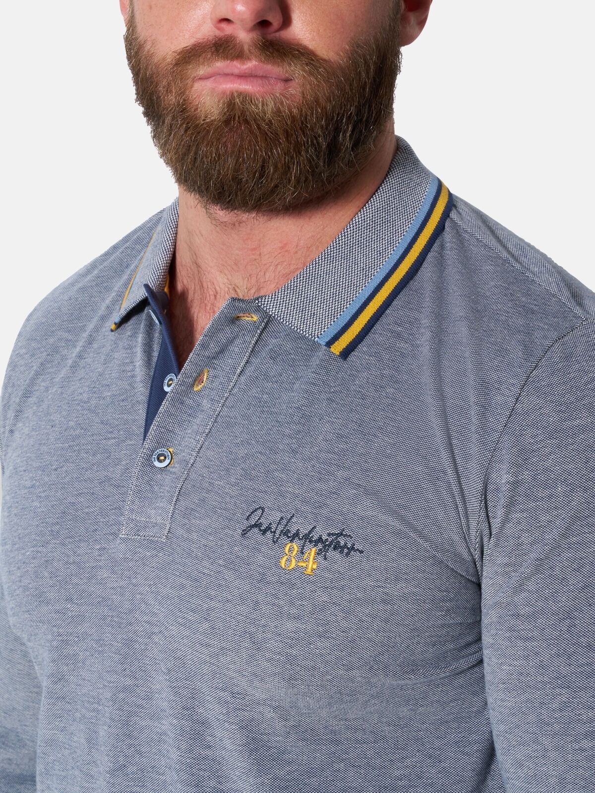 Jan Vanderstorm Langarm-Poloshirt »Doppelpack Langarm-Poloshirt STEY«