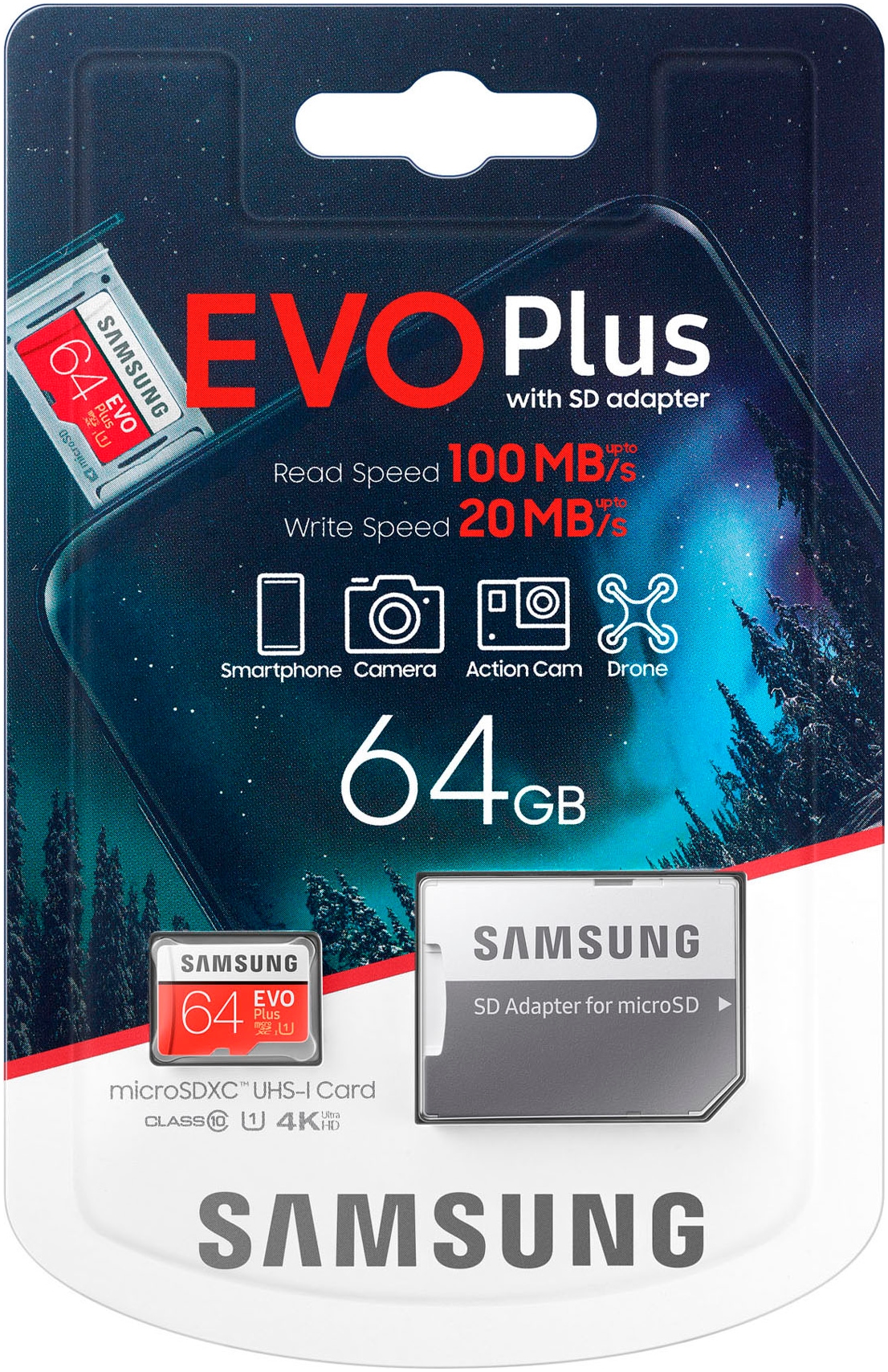 Samsung Speicherkarte »Evo Plus 64GB«, (UHS-I Class 10 100 MB/s Lesegeschwindigkeit)