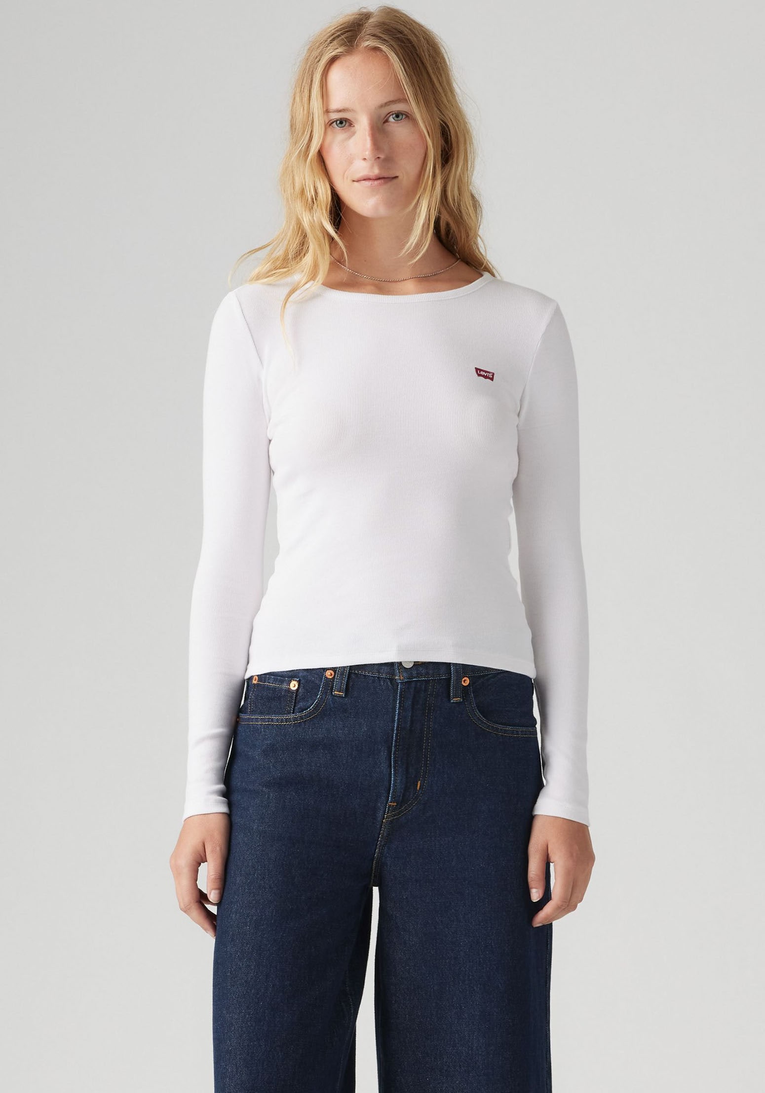 Levi's® Langarmshirt »HAYES LS TEE« in Ripp-Optik