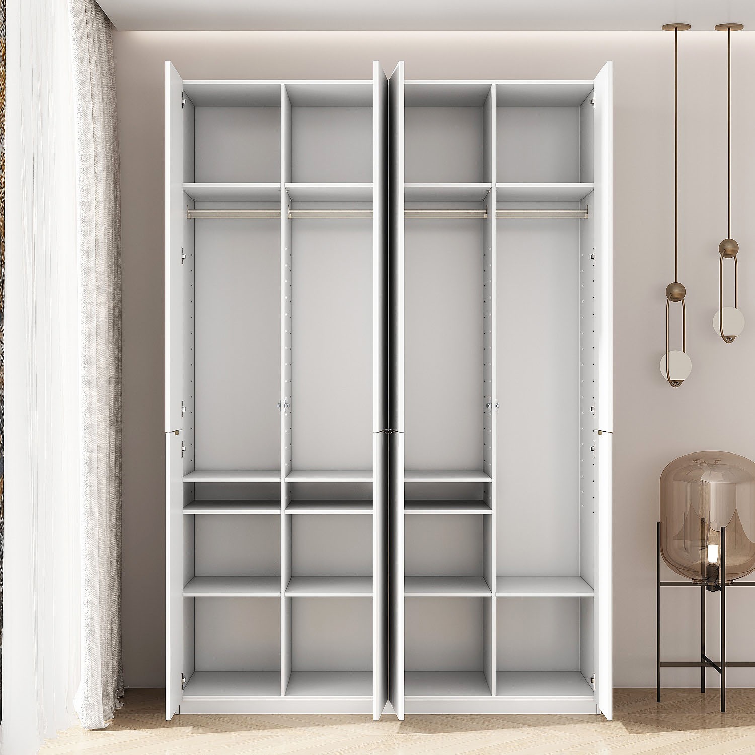 OTTO home Kleiderschrank »Jorella Schlafzimmerschrank Garderobe mit Softclose« eleganter Schlafzimmerschrank Rillendesign Trend Breite 161cm