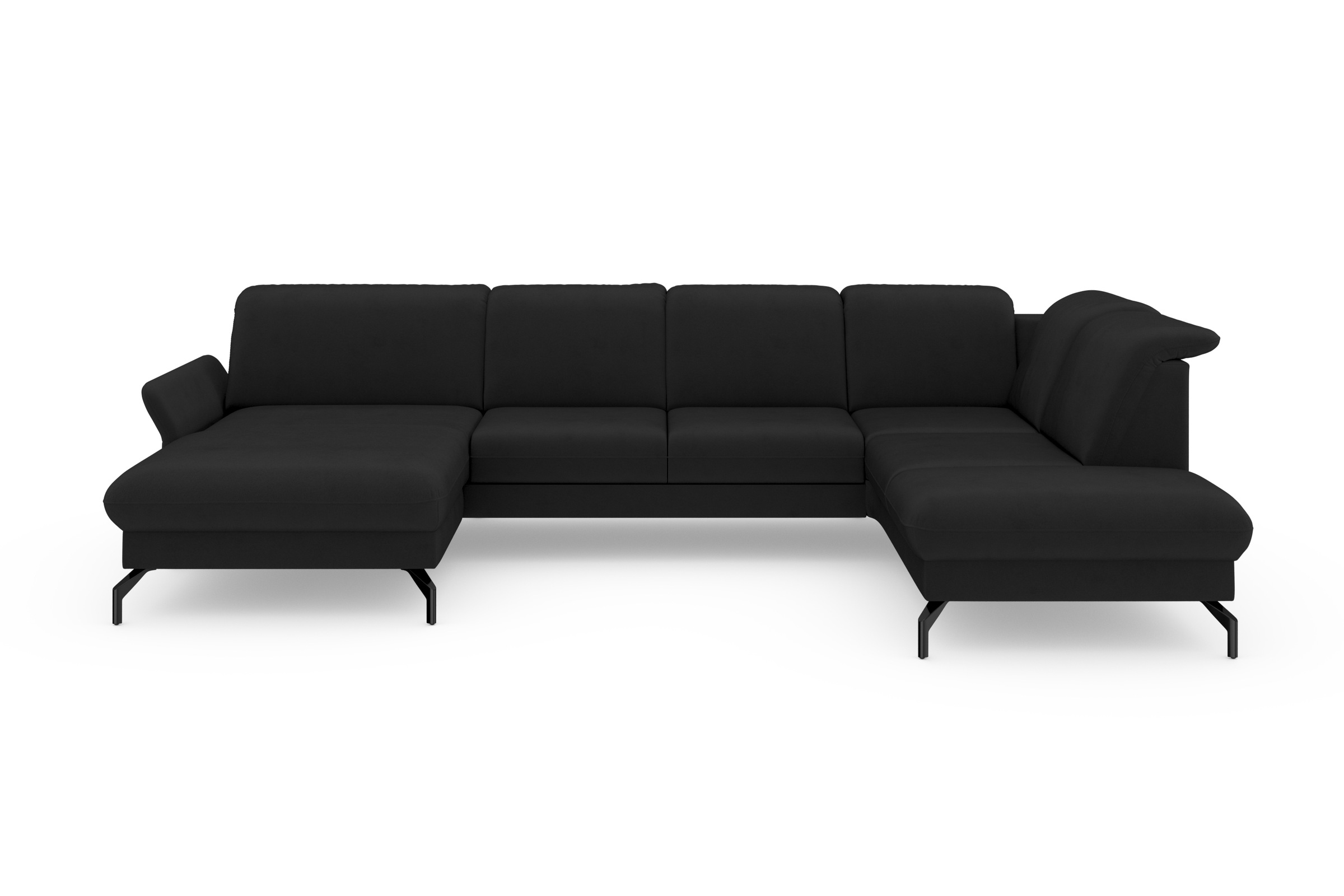 sit&more Wohnlandschaft »Fashion U-Form«, wahlweise mit Kopfteilverstellung, Vorziehsitz, motorisch, Metallfüße