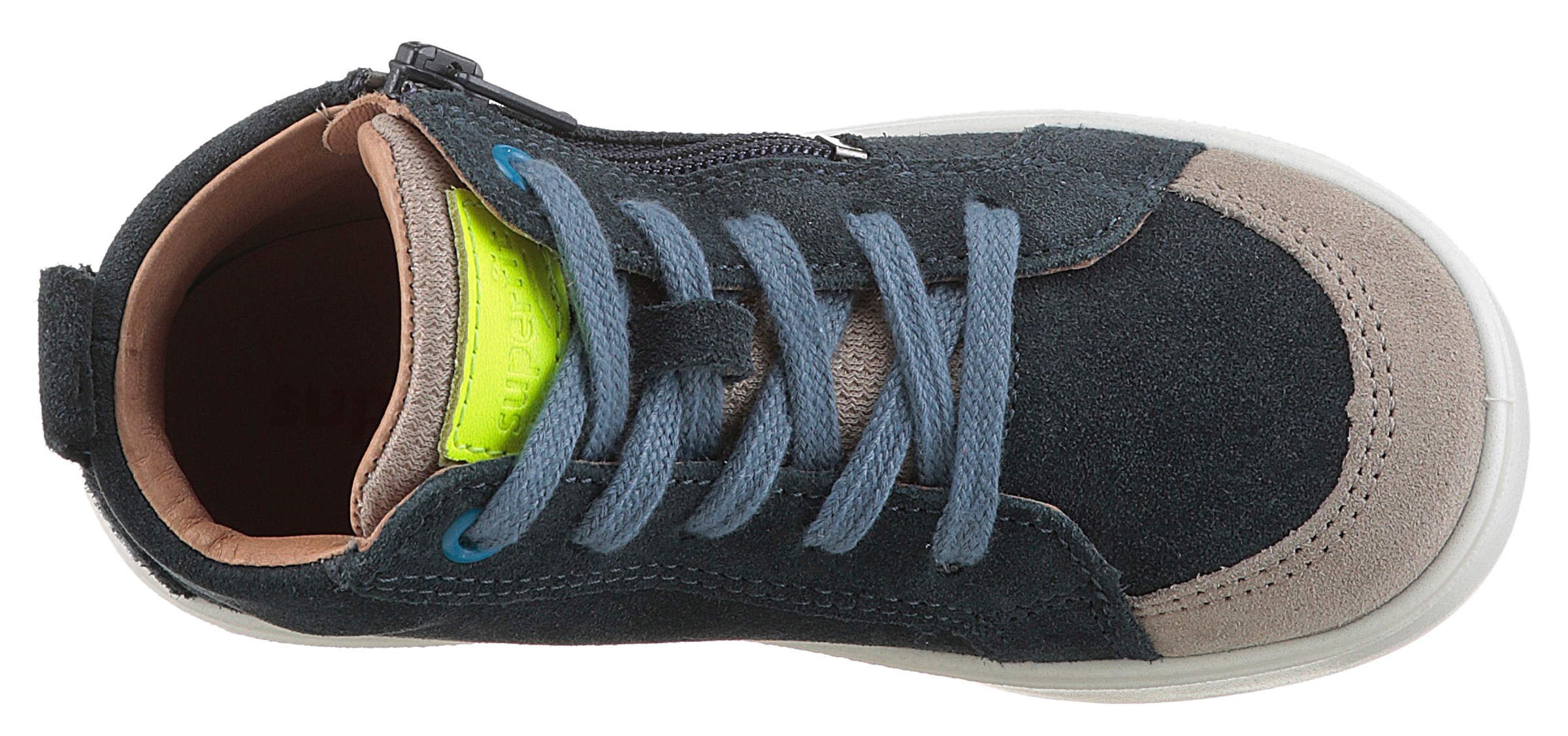 Superfit Sneaker »SUPIES WMS: mittel«, Schnürschuh mit Innenreißverschluss, Größenschablone zum Download