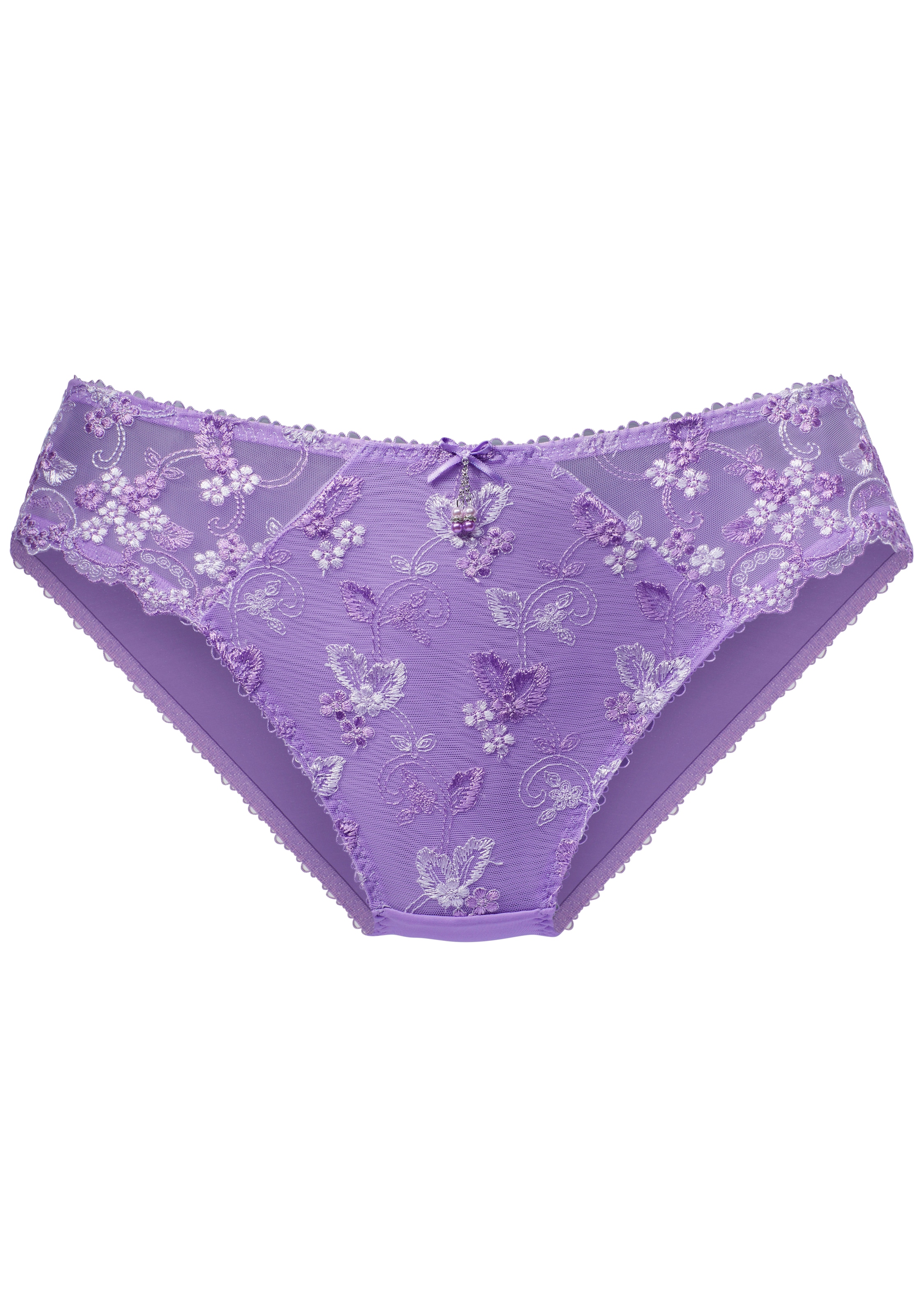 LASCANA Slip, Dessous mit schöner Blümchen-Stickereispitze