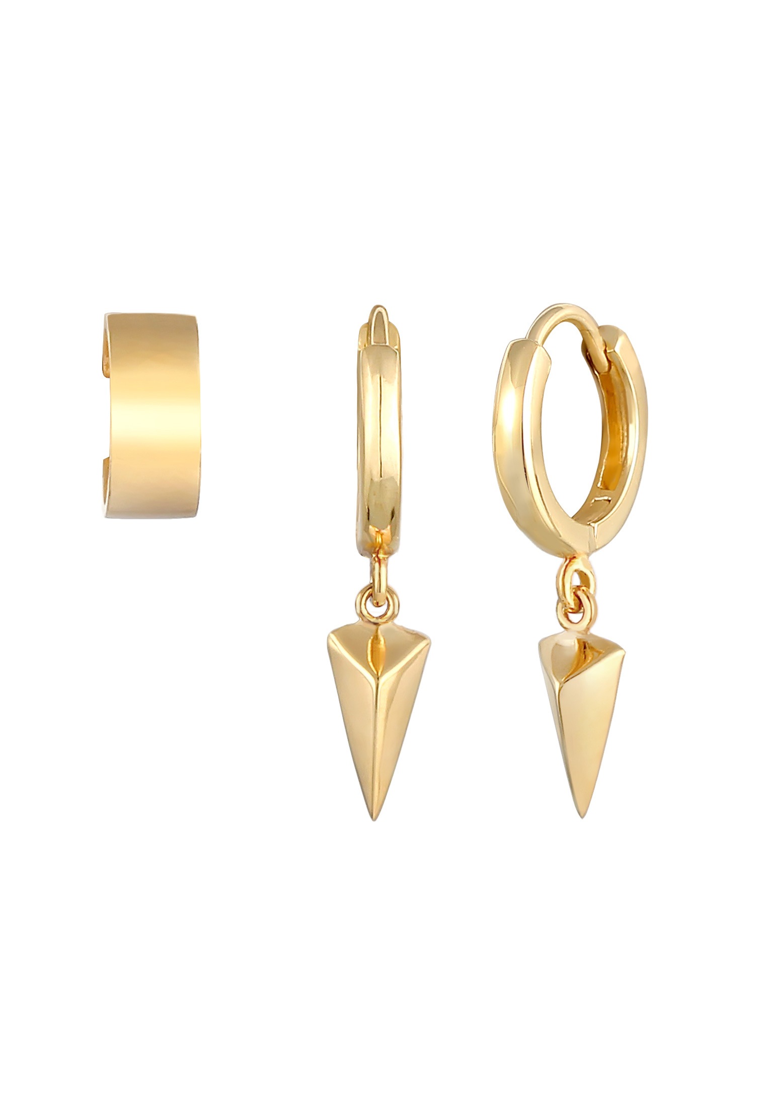 Elli Ohrstecker-Set »Ohrringe Creolen Hänger Earcuff Dreieck (3 tlg) 925 Sterling Silber«