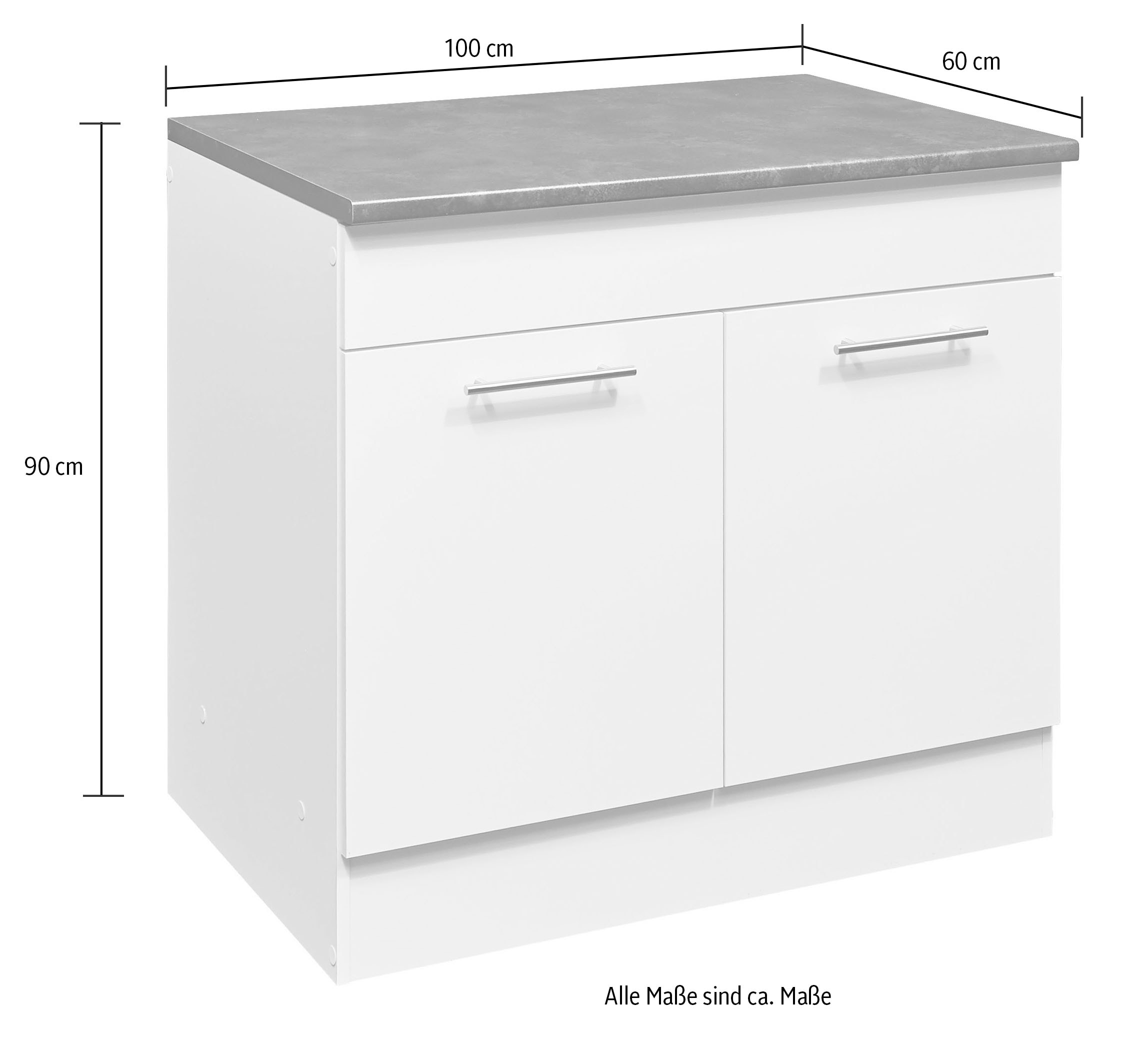BASIC by Balculina Spülenschrank »Eddi«, Breite 100 cm
