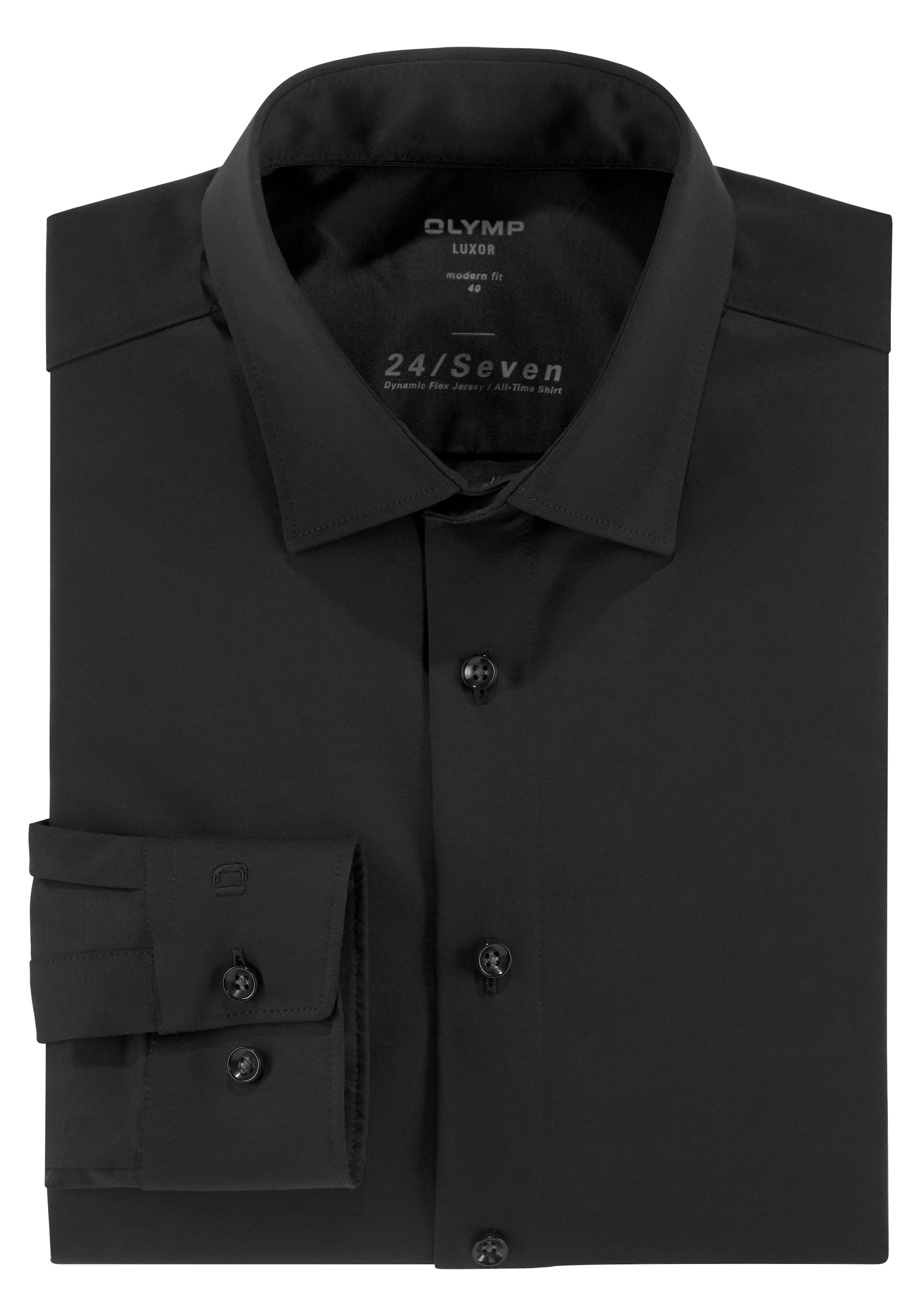 OLYMP Langarmhemd »Luxor 24/Seven modern fit Jerseyshirt«, mit geruchshemmenden Materialeigenschaften