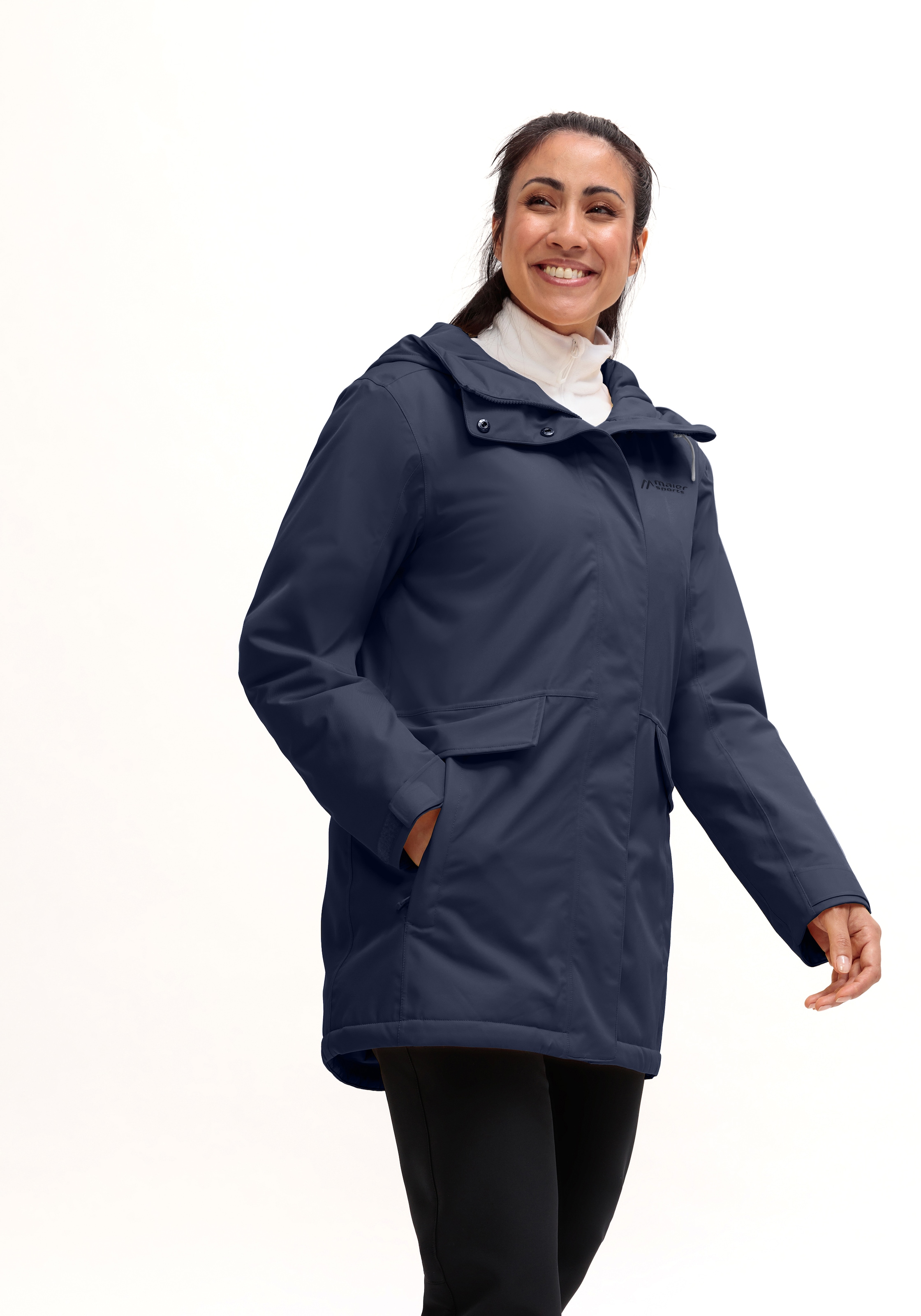 Maier Sports Funktionsmantel »Lisbon Coat« Damen Mantel wasserdicht lockere Passform bequemer Schnit