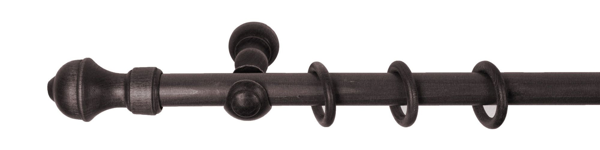 SN DECO GROUP Gardinenstange »Ares« 1 läufig-läufig Fixmaß 28 mm, Holz, verschiedene Längen und Farben, Komplettset