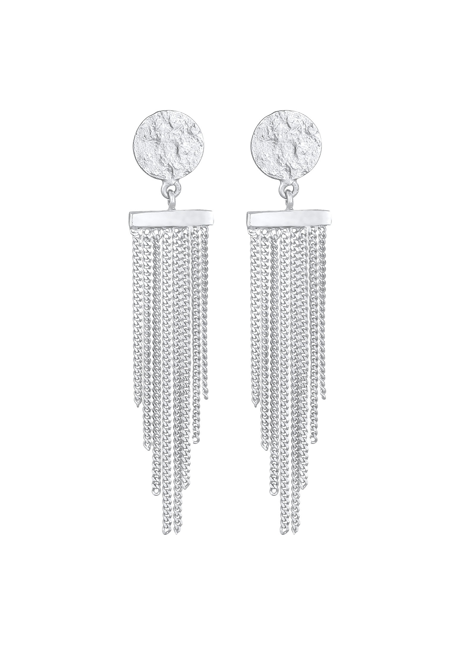 Elli Paar Ohrstecker »Ohrringe Stecker Plättchen Ketten Look Stylisch 925 Silber«