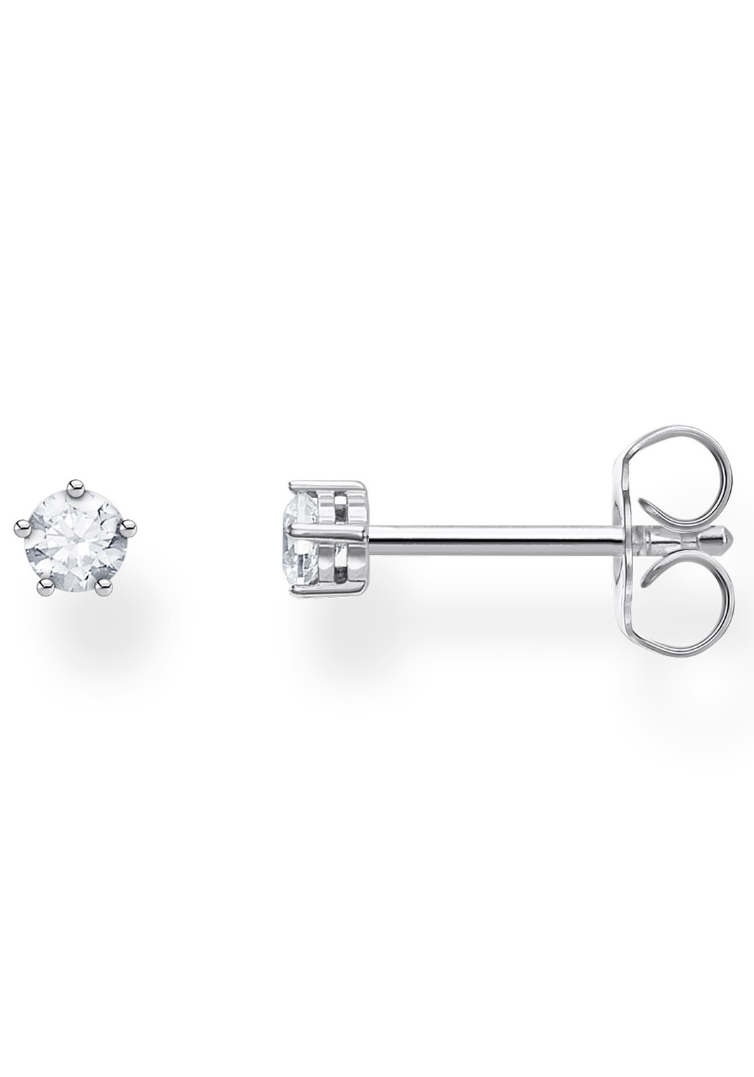 THOMAS SABO Single-Ohrstecker »weißer Stein, H2135-051-14«, mit Zirkonia