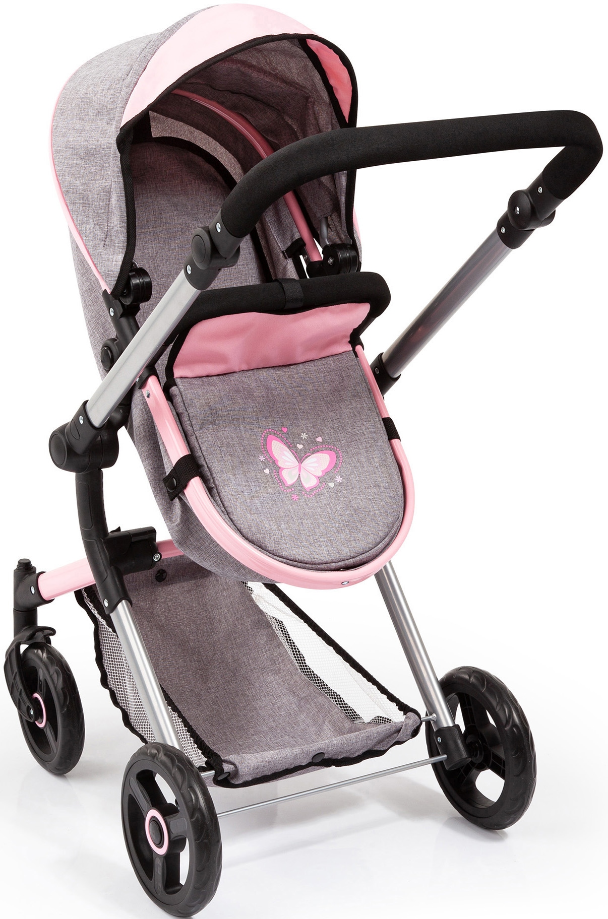 Bayer Kombi-Puppenwagen »Vario, grau«, mit Wickeltasche