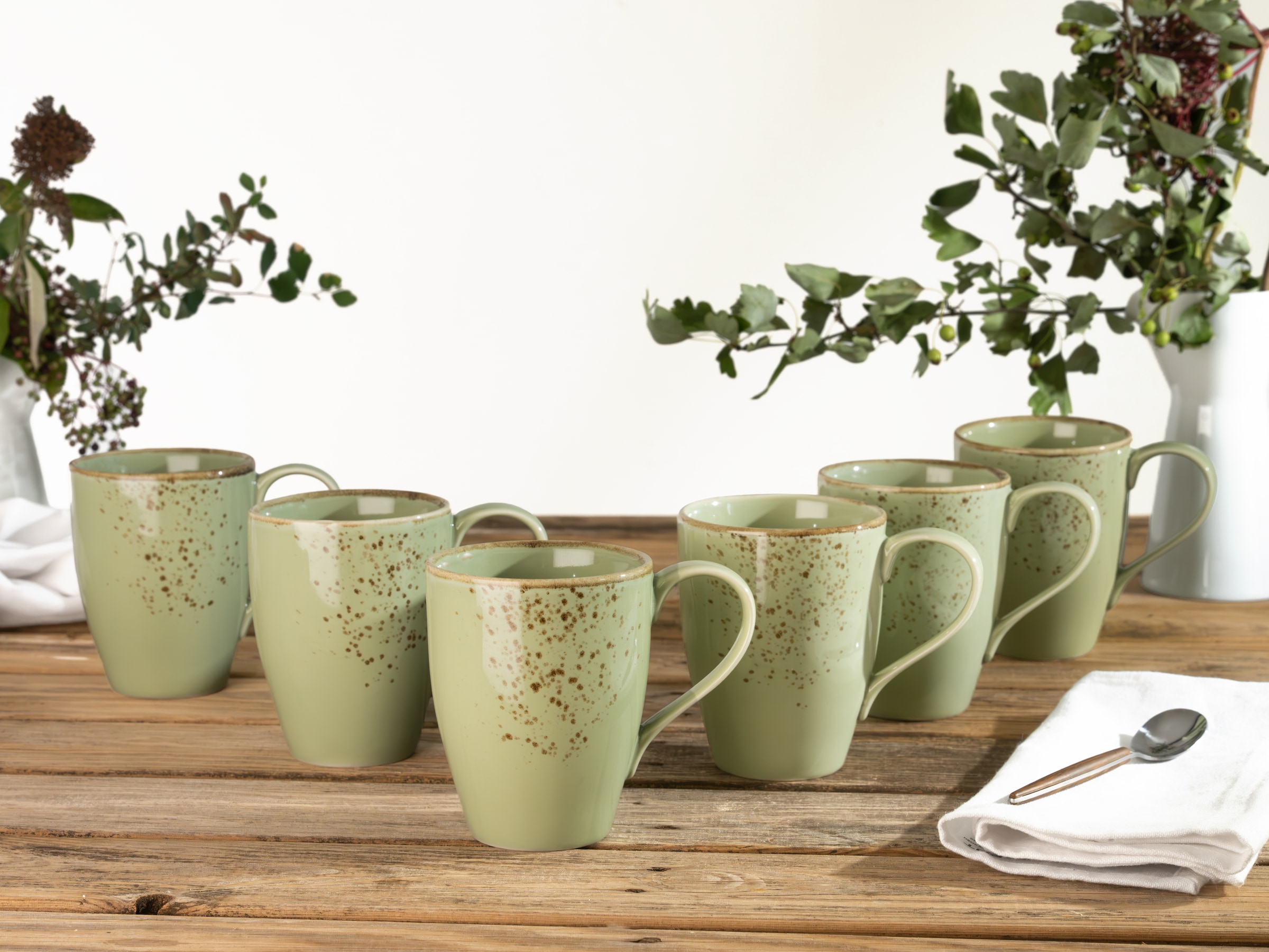CreaTable Becher »Kaffeebecher NATURE COLLECTION« Tassen Set, 6-teilig