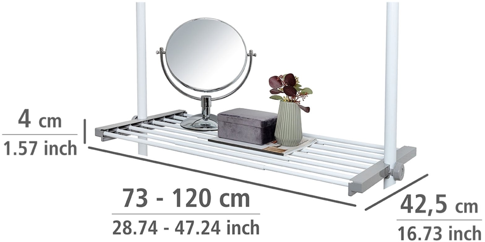 WENKO Teleskopregal »Modell Herkules«, ausziehbarer Regalboden, 73-120 cm, passend zur WENKO Herkules-Serie