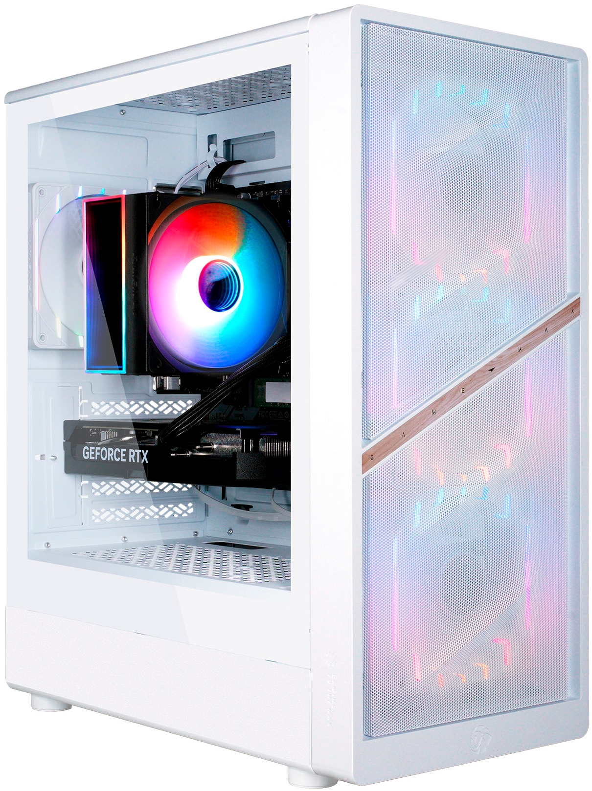 GAMEMAX Gaming-PC-Komplettsystem »MegaDeal AERIS MW 2862 AMD Ryzen 7 5700X 32GB 1TB SSD RTX 5060« 27 ″ AMD Ryzen 7 GeForce RTX 5060 32 GB RAM 1.000 GB SSD Windows 11 + MSI PRO MP272L LCD-Monitor, 68,6cm (27")