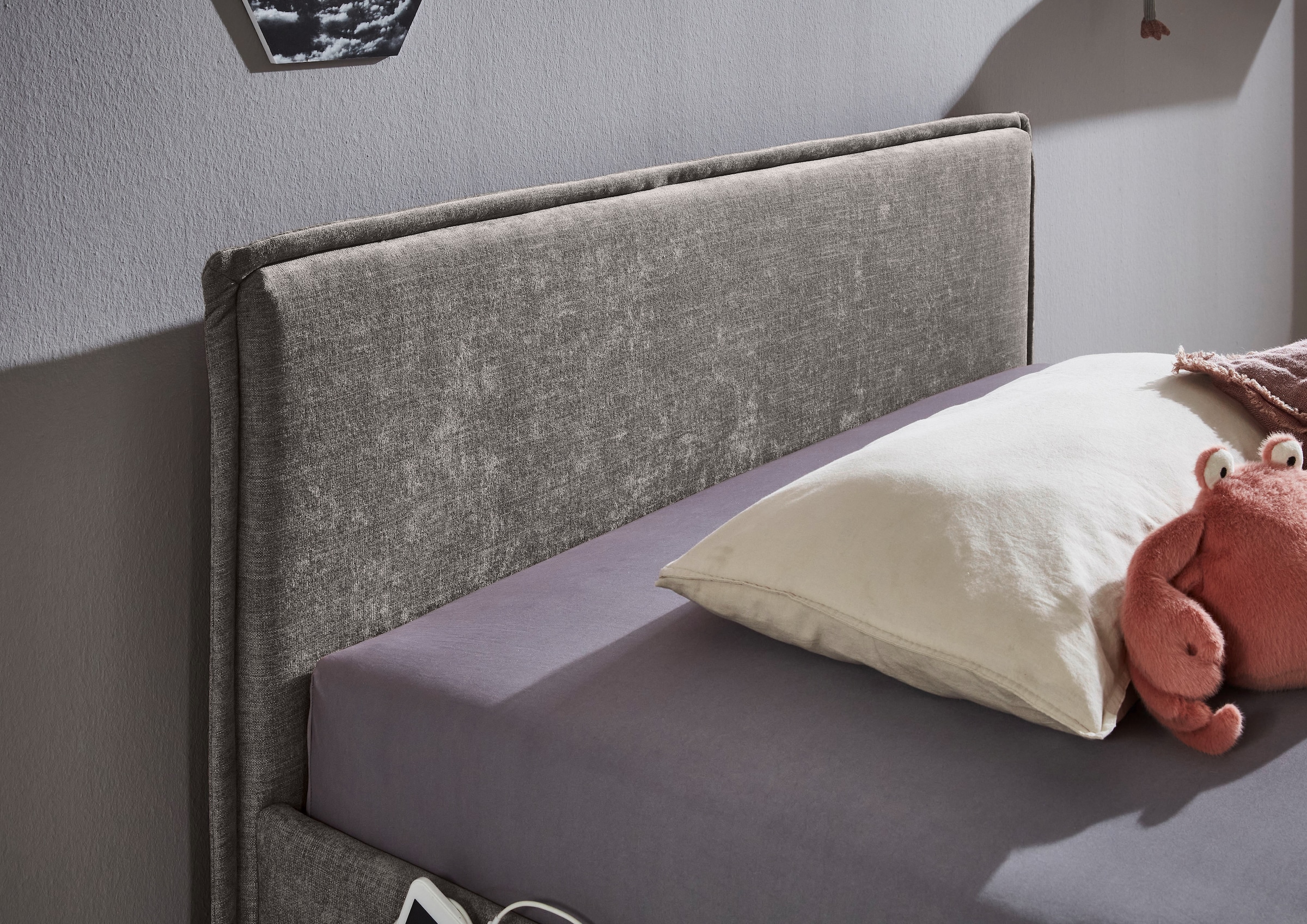 meise.möbel Kinderbett »FUN« Polsterbett wahlweise mit Bettkasten, Jugendbett inkl. USB-Anschluss