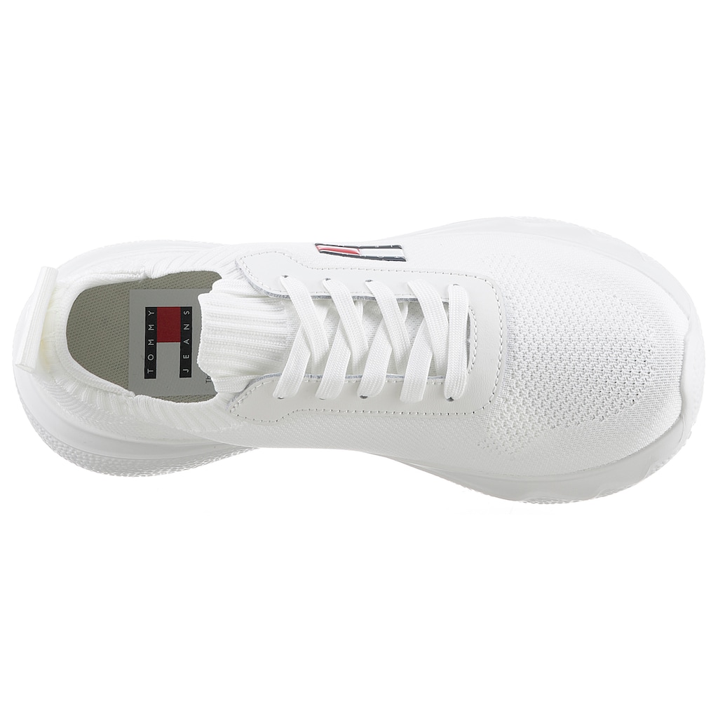 Tommy Jeans Slip-On Sneaker »TJW KNIT RUNNER«, Freizeitschuh, Halbschuh, Schlupfschuh mit seitlicher Logoflagge