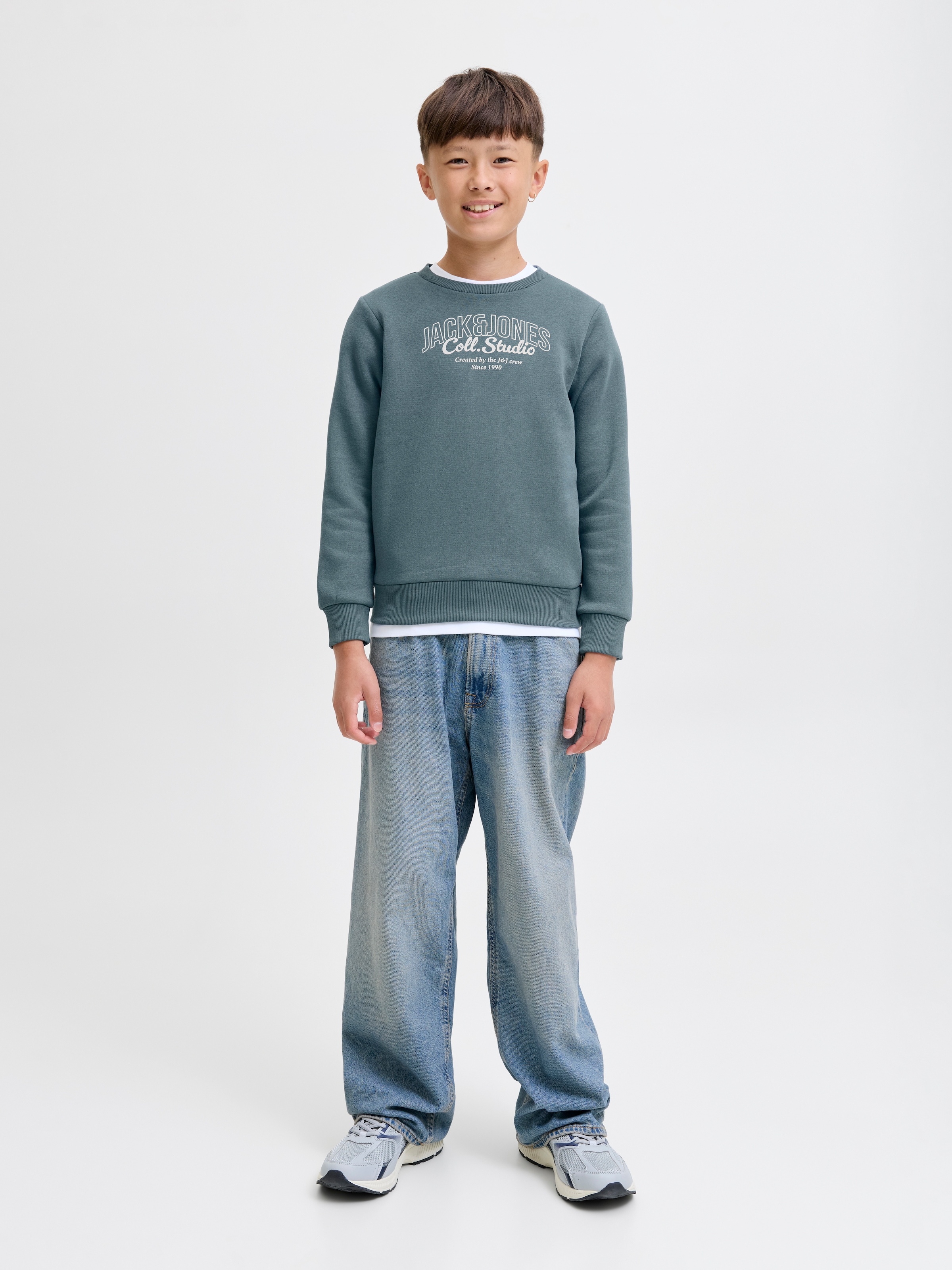 Jack & Jones Junior Sweatshirt »JJMAKOTO mit Print und pflegeleichtem Material«, bedruckt, modisch, regular fit, Sweatware, Rundhals