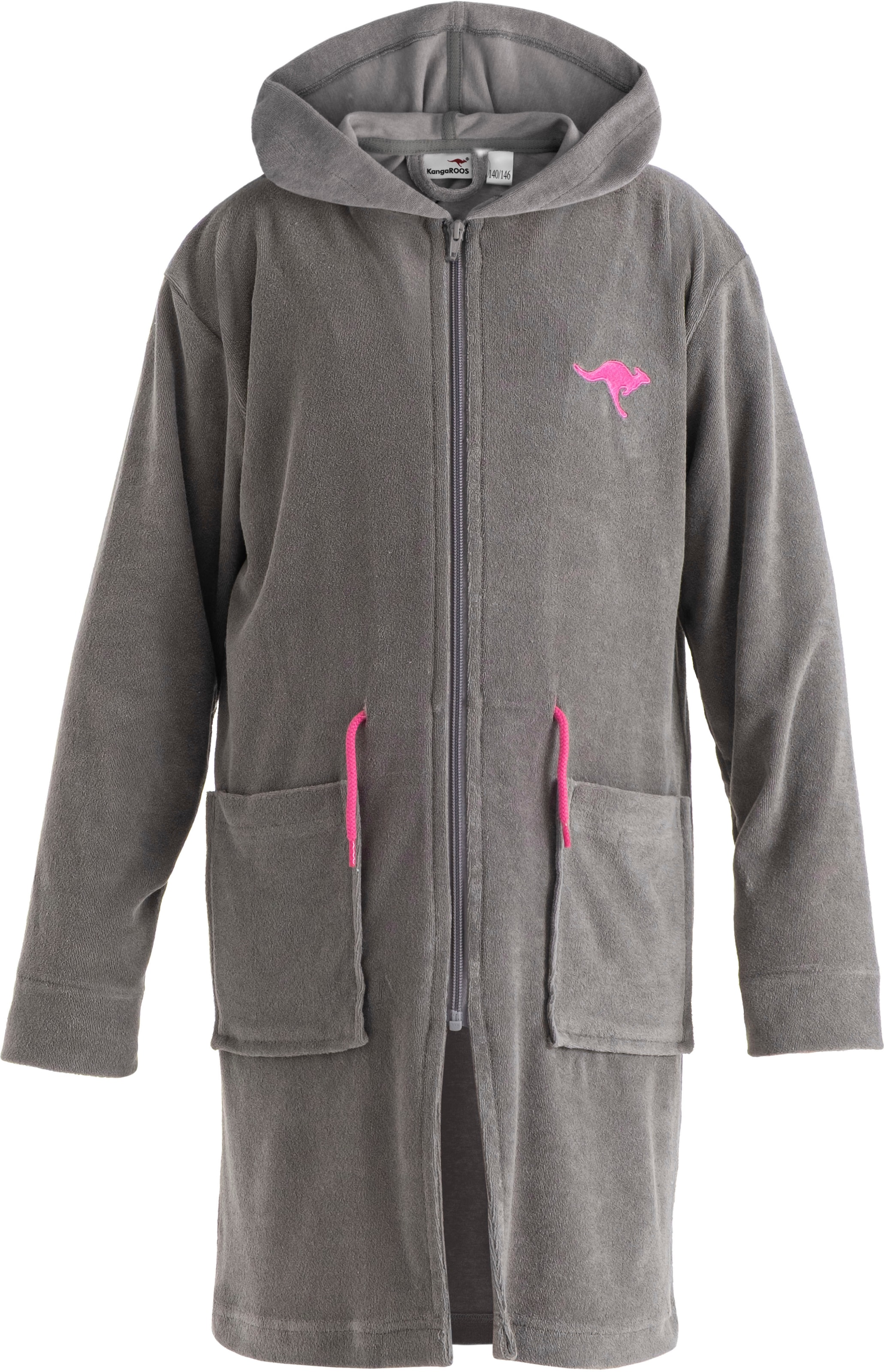 KangaROOS Kinderbademantel »Kira, Ideal für Zuhause, Schwimmbad oder im Urlaub« 1 Stk. modernen, sportliches Design, leuchtenden Akzenten