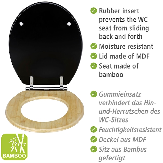 WENKO WC-Sitz »Bambusa«, aus MDF und Bambus, mit Absenkautomatik online  bestellen