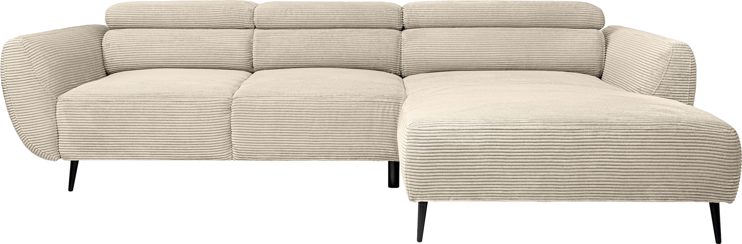 WERK2 Ecksofa »Alisson, mit elektrischer Sitztiefenverstellung, L-Form, Breite 277 cm« Alisson – flexibler Komfort mit modernem Design und smarten Details.
