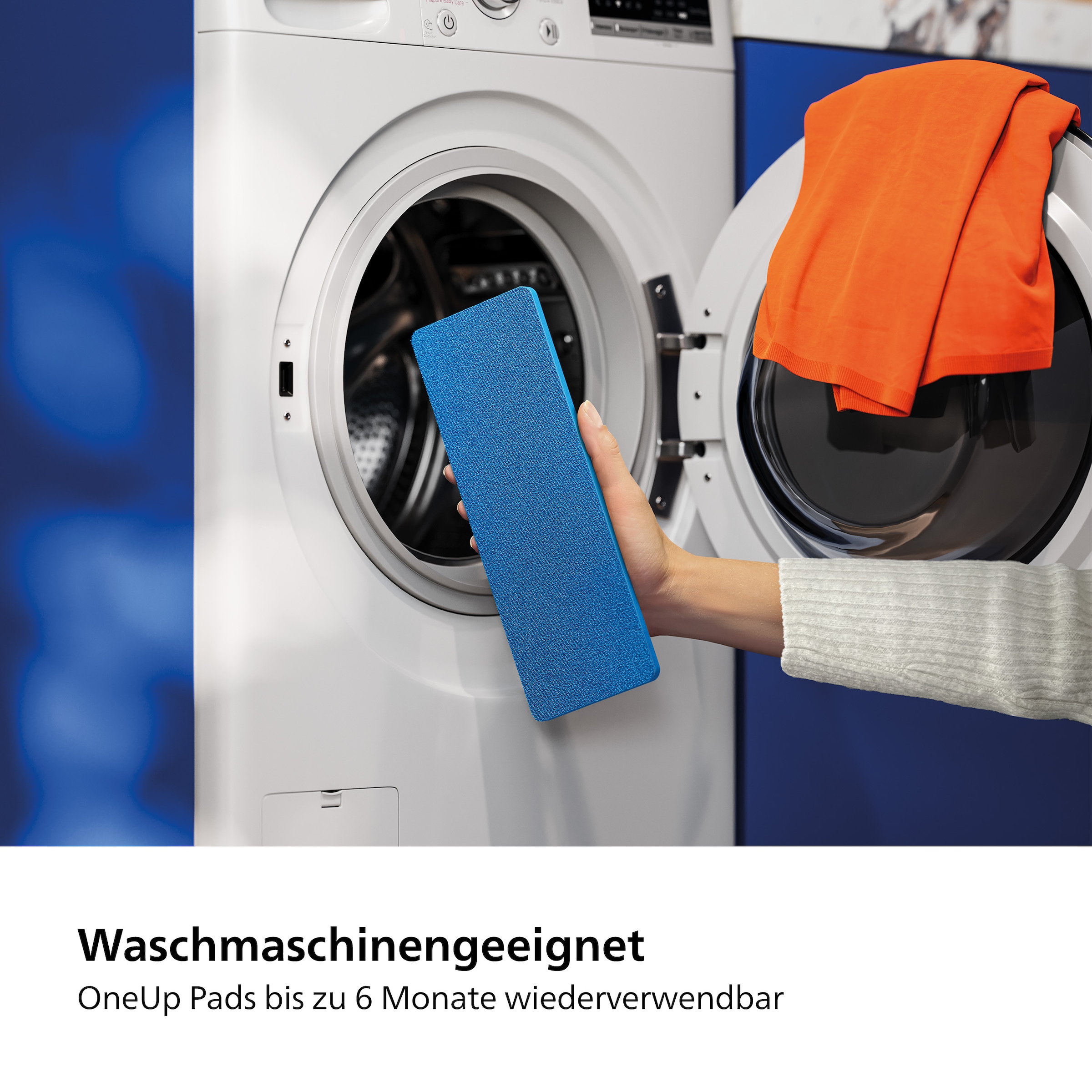 Philips Akku-Wischmopp »OneUp elektrischer Wischer 5000 Series XV5113/01, 70 min Akku-Laufzeit«, 125m² Reichweite, integrierte separate Wassertanks, nur 1,9kg