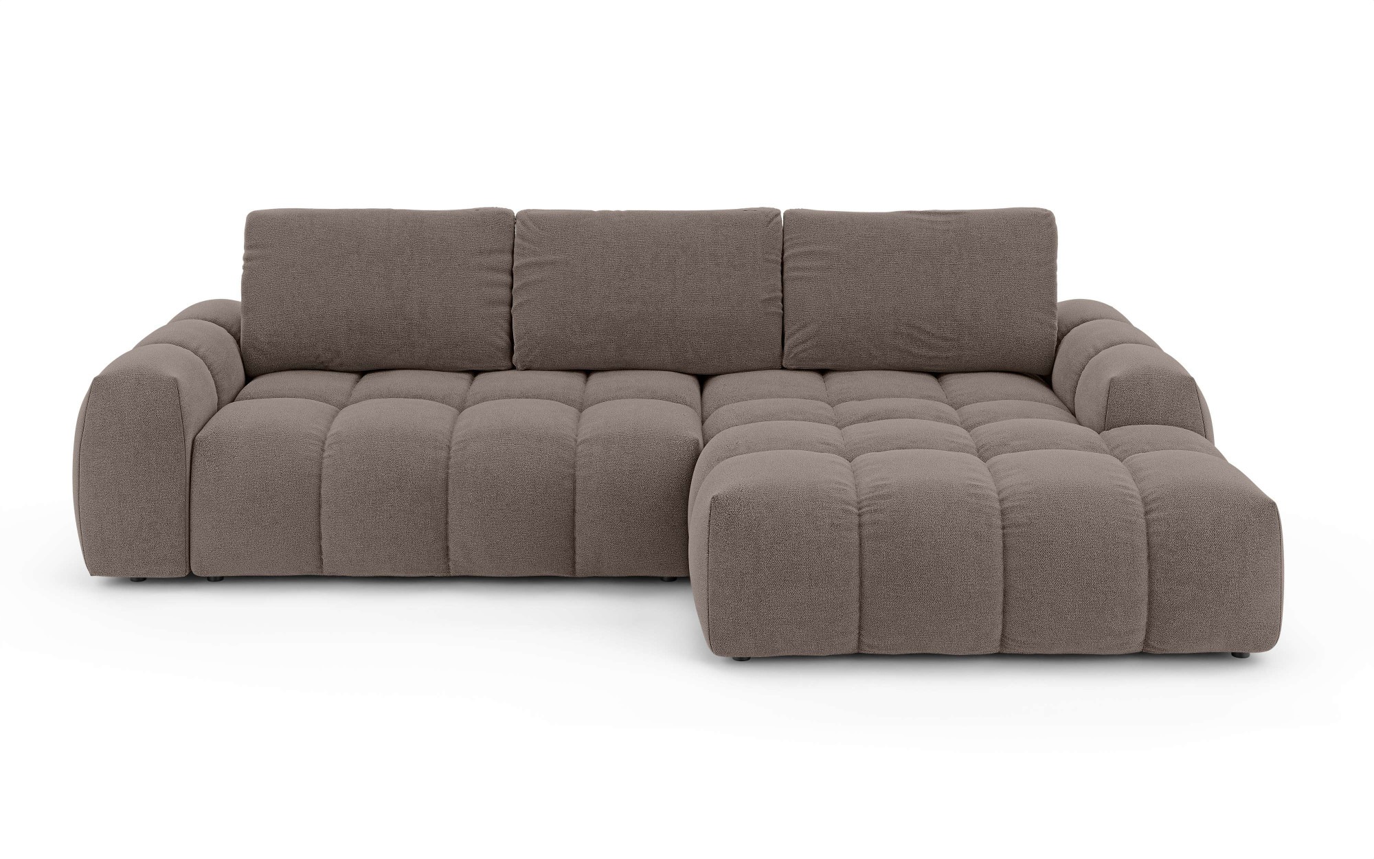 INOSIGN Ecksofa »AZITA klein optionale Schlafsofa mit Bettkasten, B/T/H: 270/166,5/84cm«, L-Form mit Wellenunterfederung, Bubble-Optik