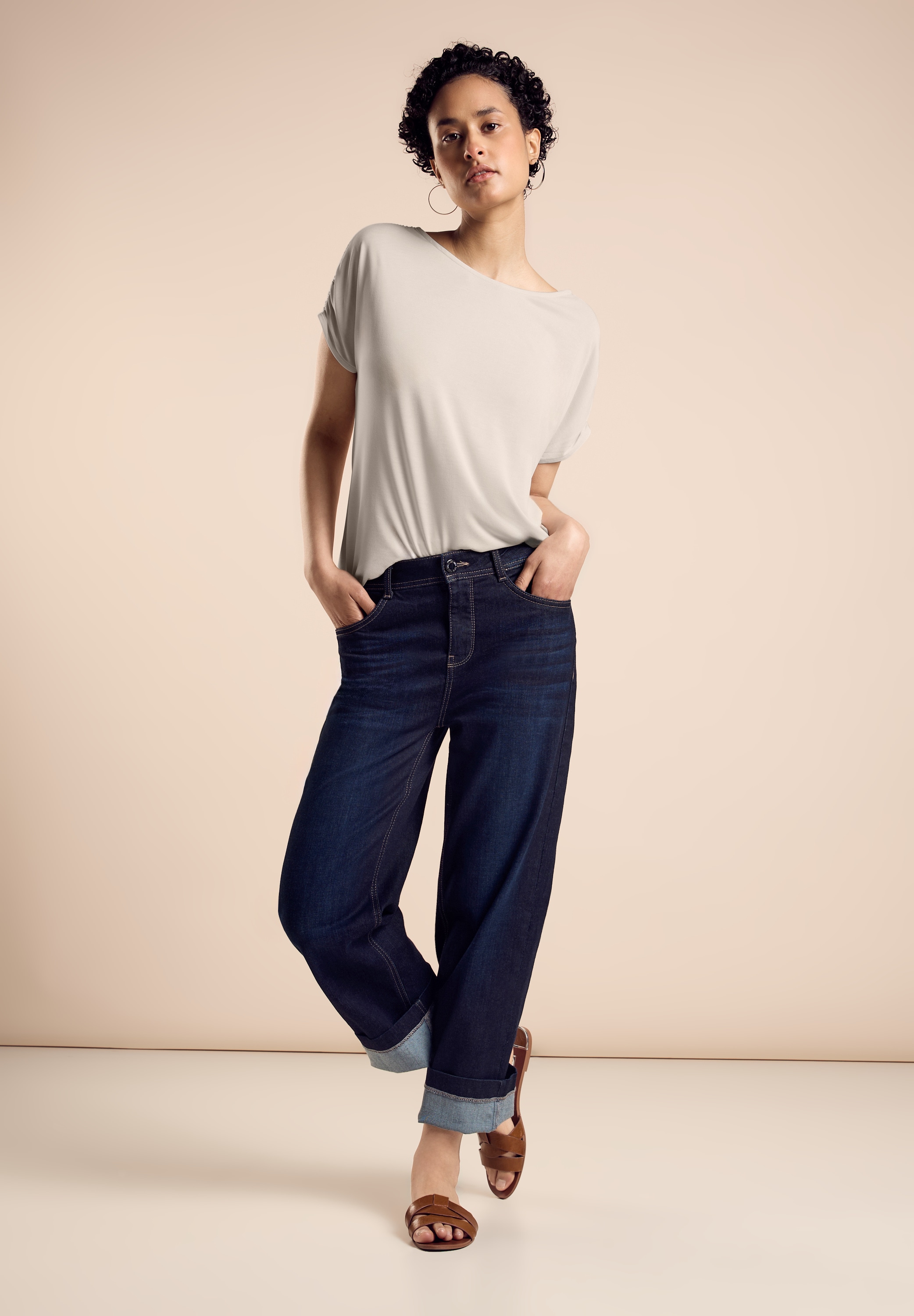 STREET ONE Shirttop, mit Raffung