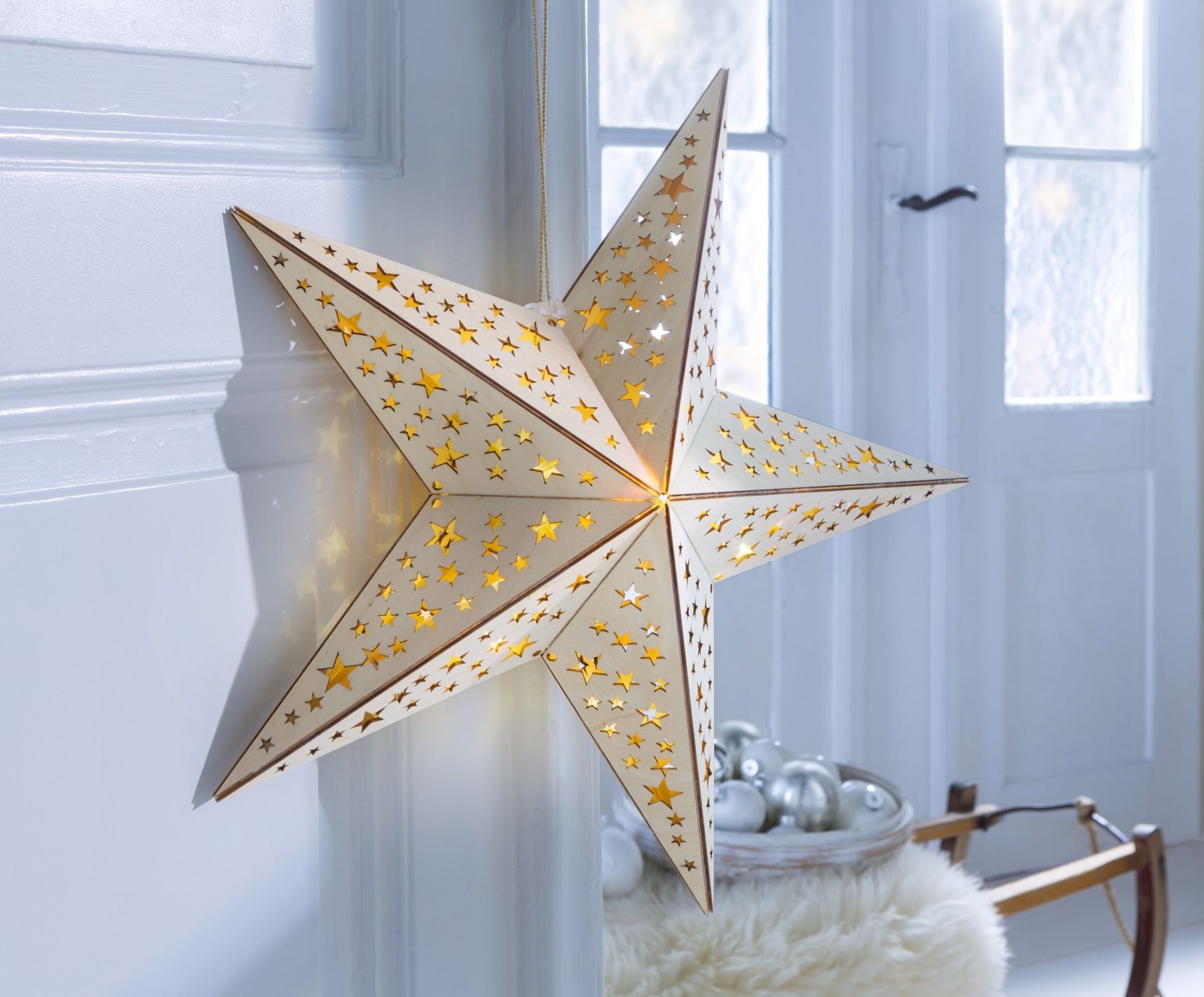 BONETTI LED Stern »Weihnachtsstern«, 10 flammig-flammig, aus Holz, mit  Lichterkette, Weihnachtsdeko kaufen online bei OTTO