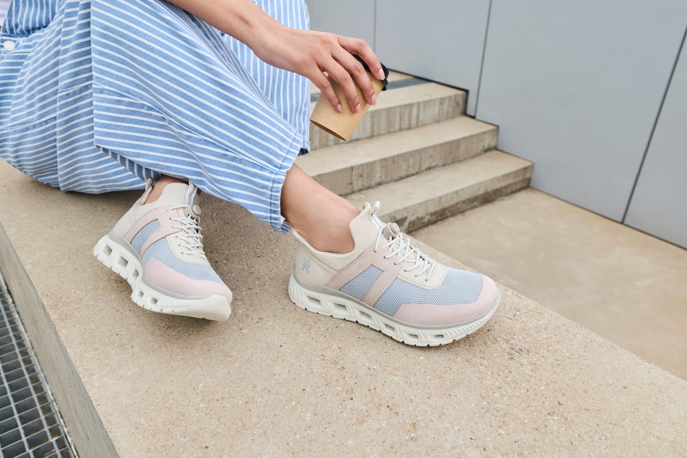 RIEKER Sport Slip-On Sneaker  Sportschuh, Halbschuh, Freizeitschuh in veganer Verarbeitung