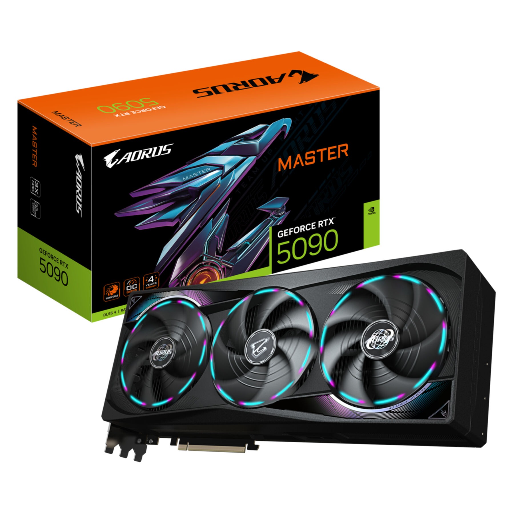 Gigabyte Grafikkarte »AORUS GeForce RTX 5090 MASTER 32G Grafikkarte - 32 GB GDDR7, 512 Bit,«